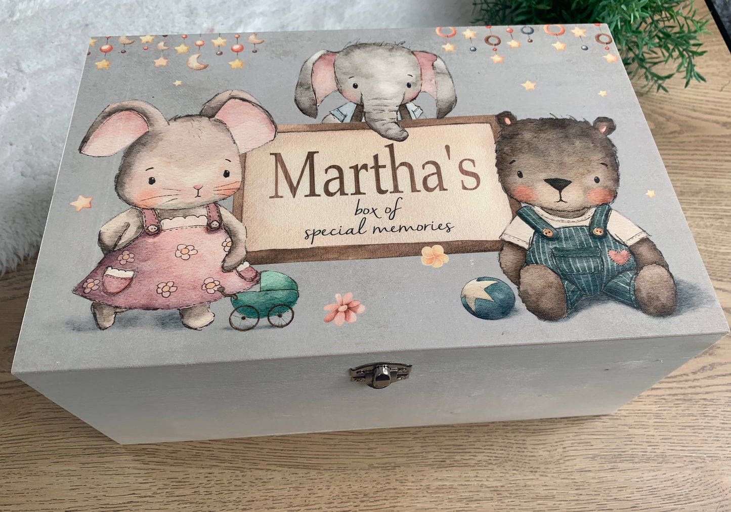 Trio animals keepsake box