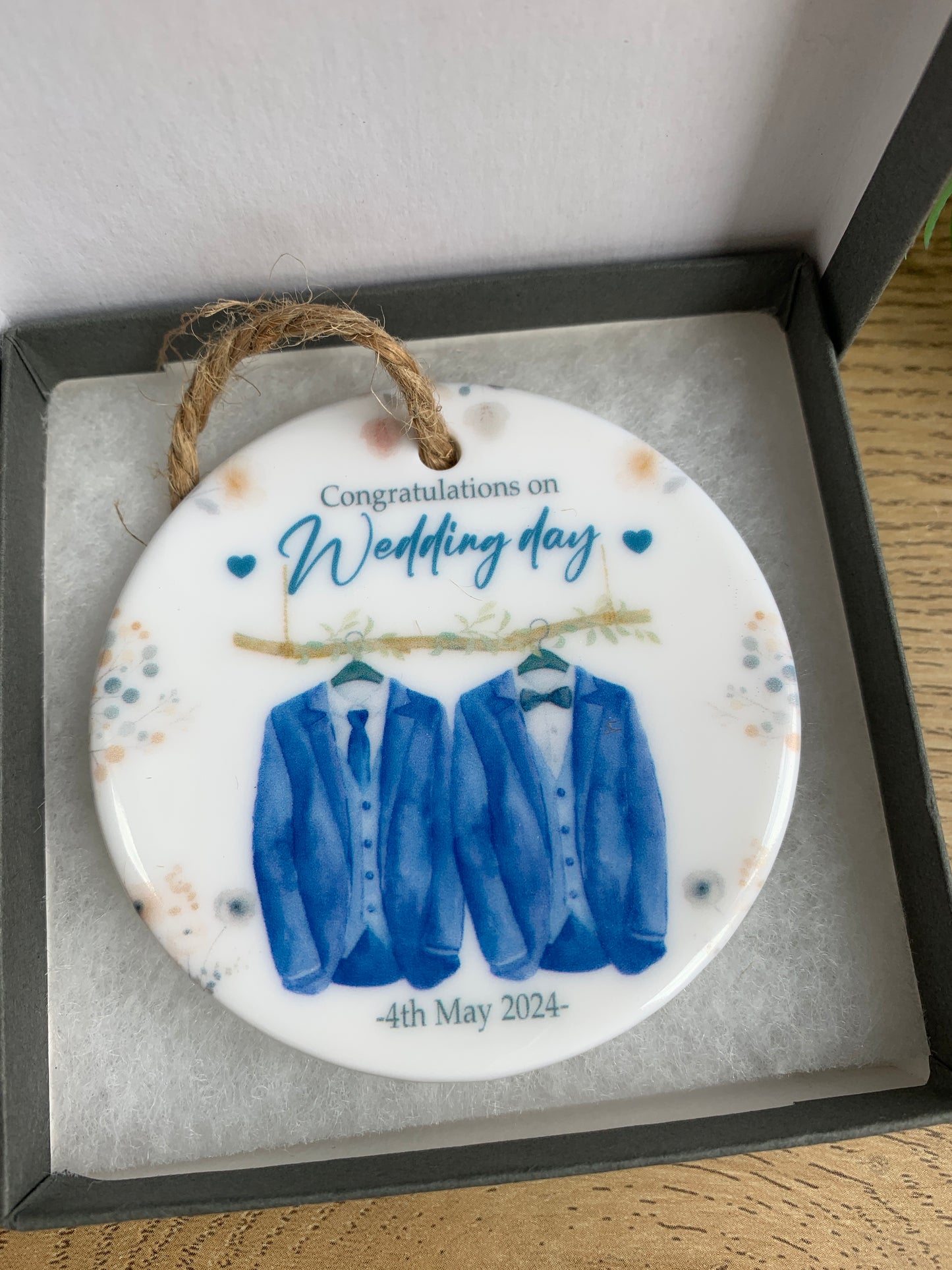 Mr & Mr ceramic ornament