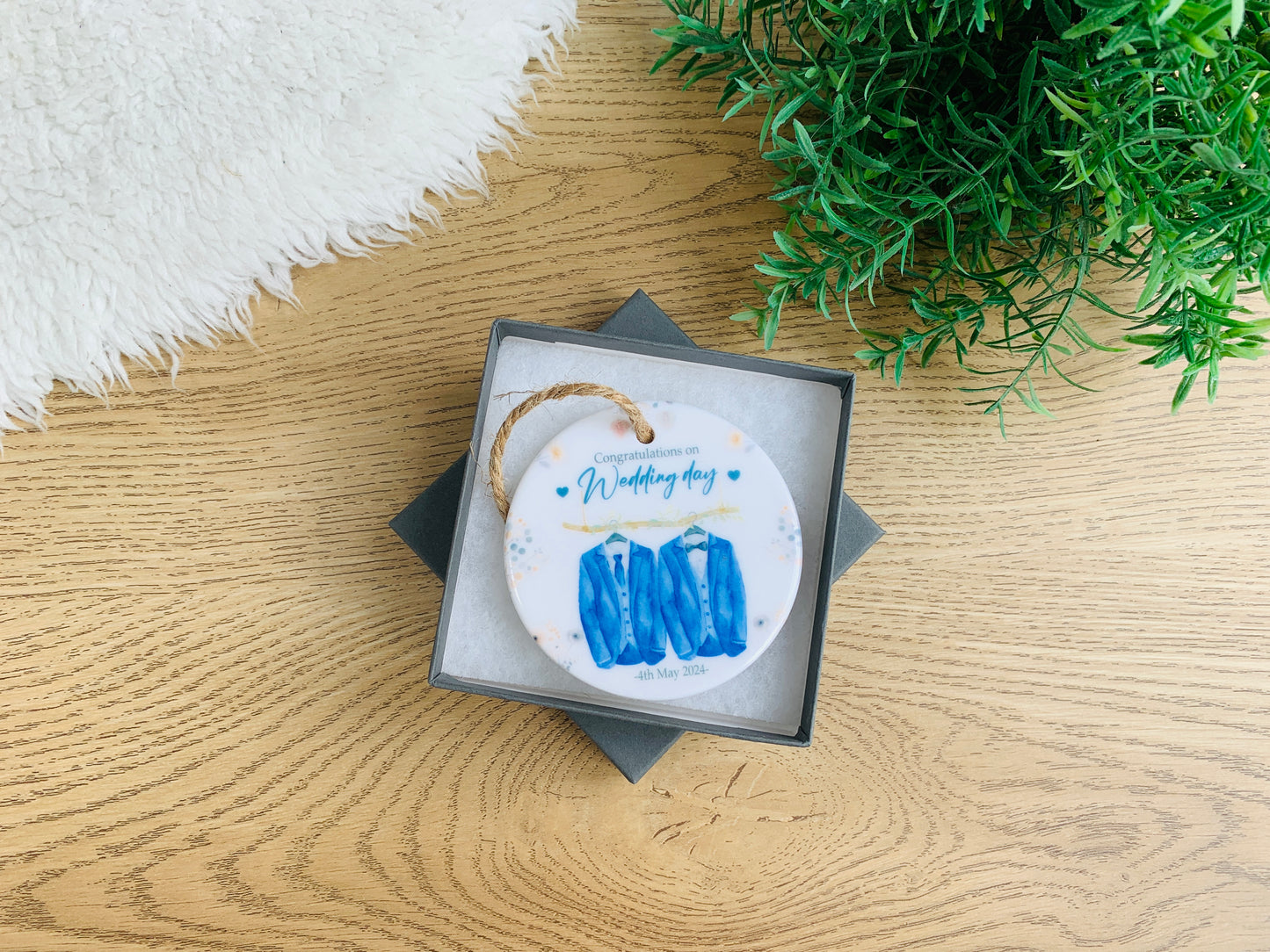 Mr & Mr ceramic ornament