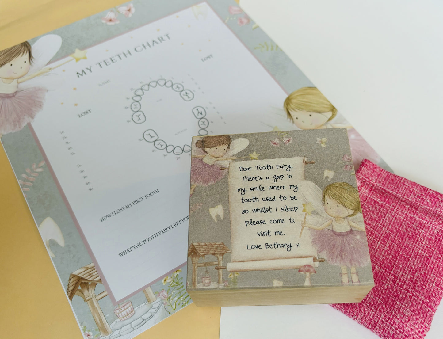 Fairies Tooth Fairy box and record chart