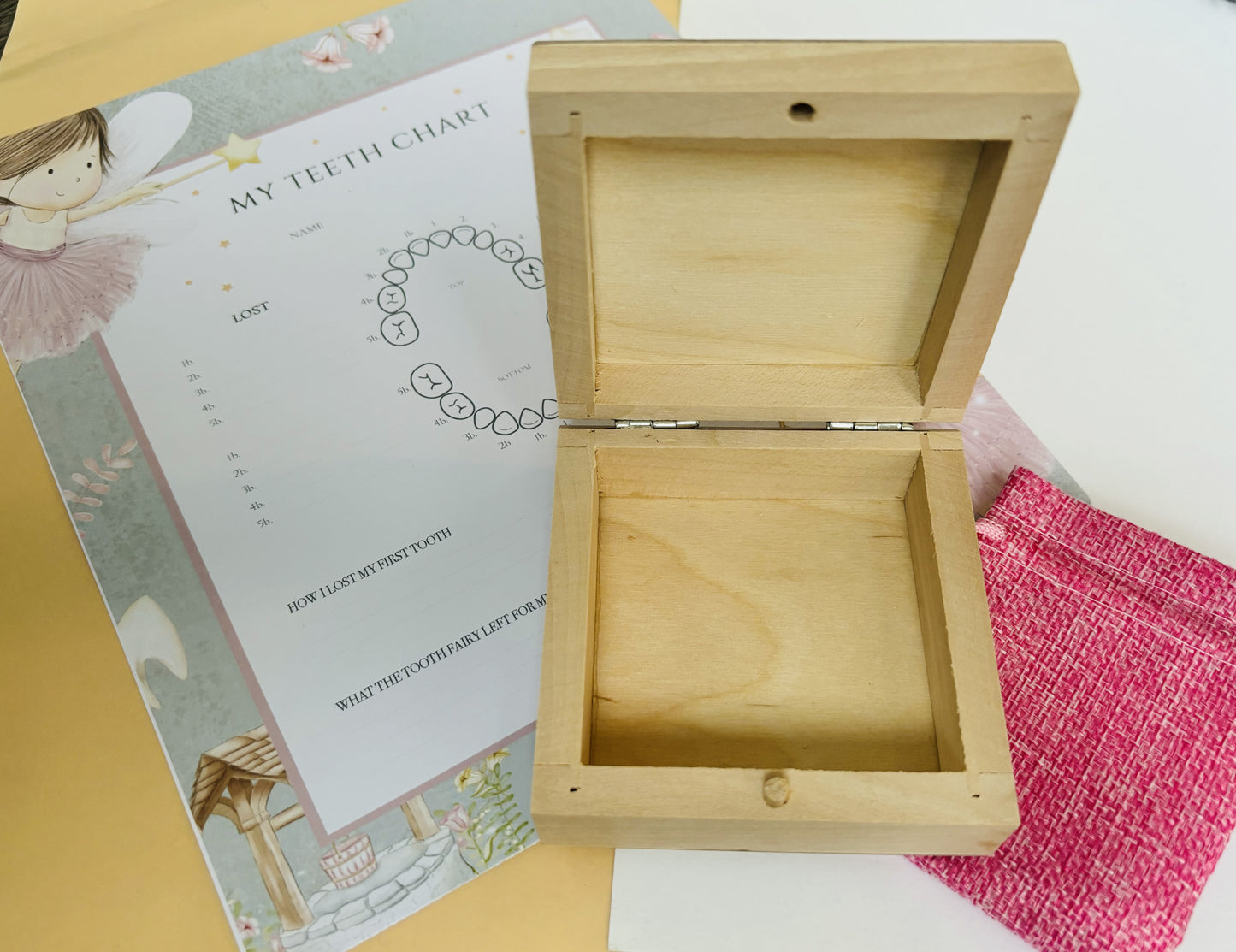 Fairies Tooth Fairy box and record chart