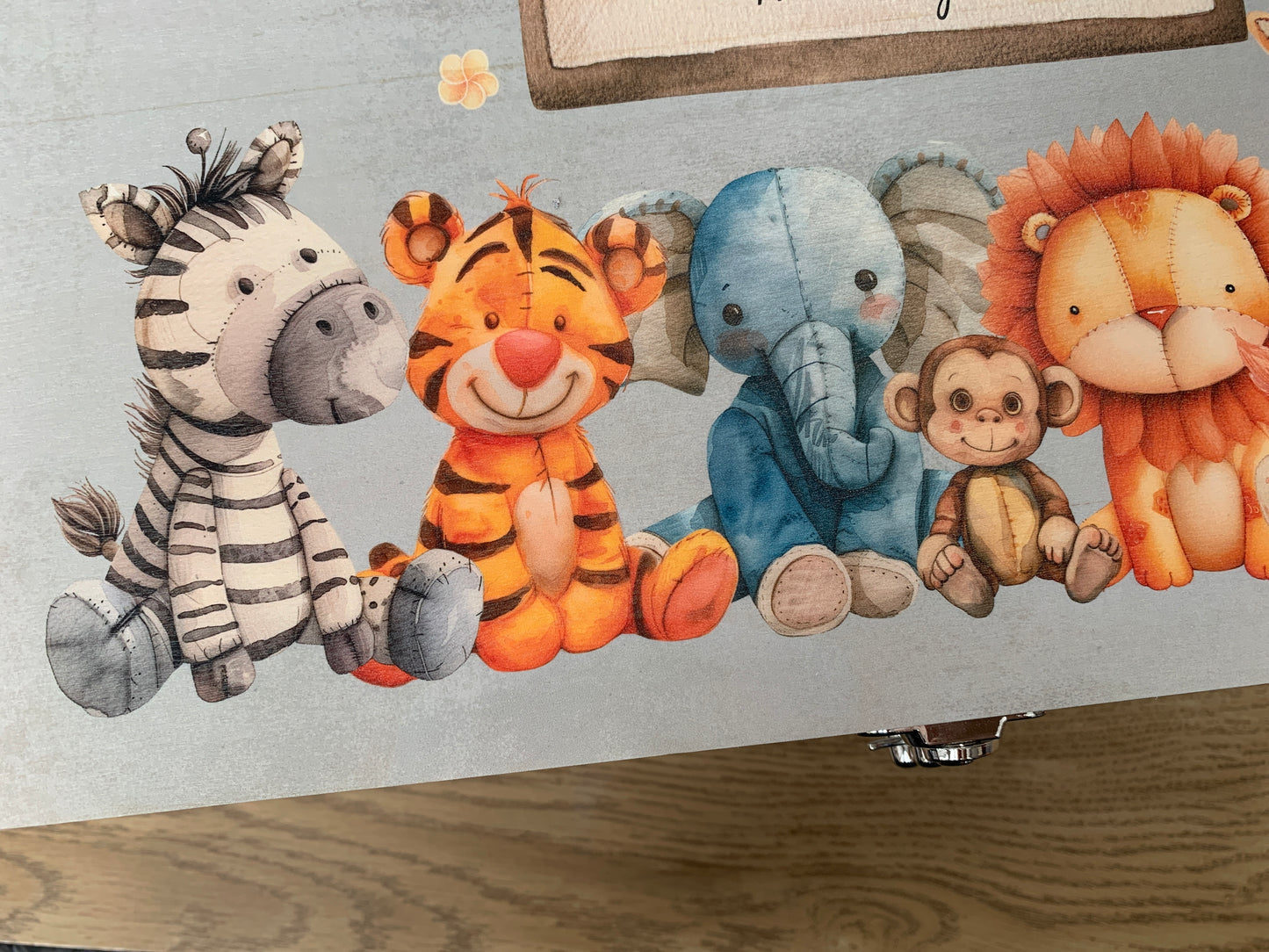 Vintage safari animal keepsake box