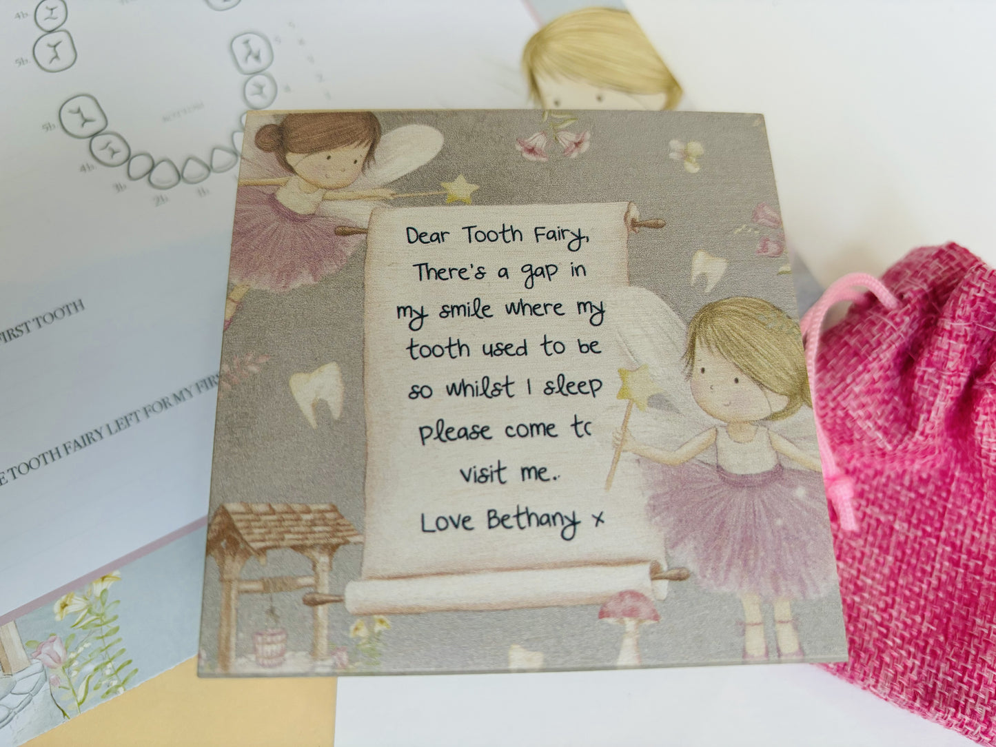 Fairies Tooth Fairy box and record chart