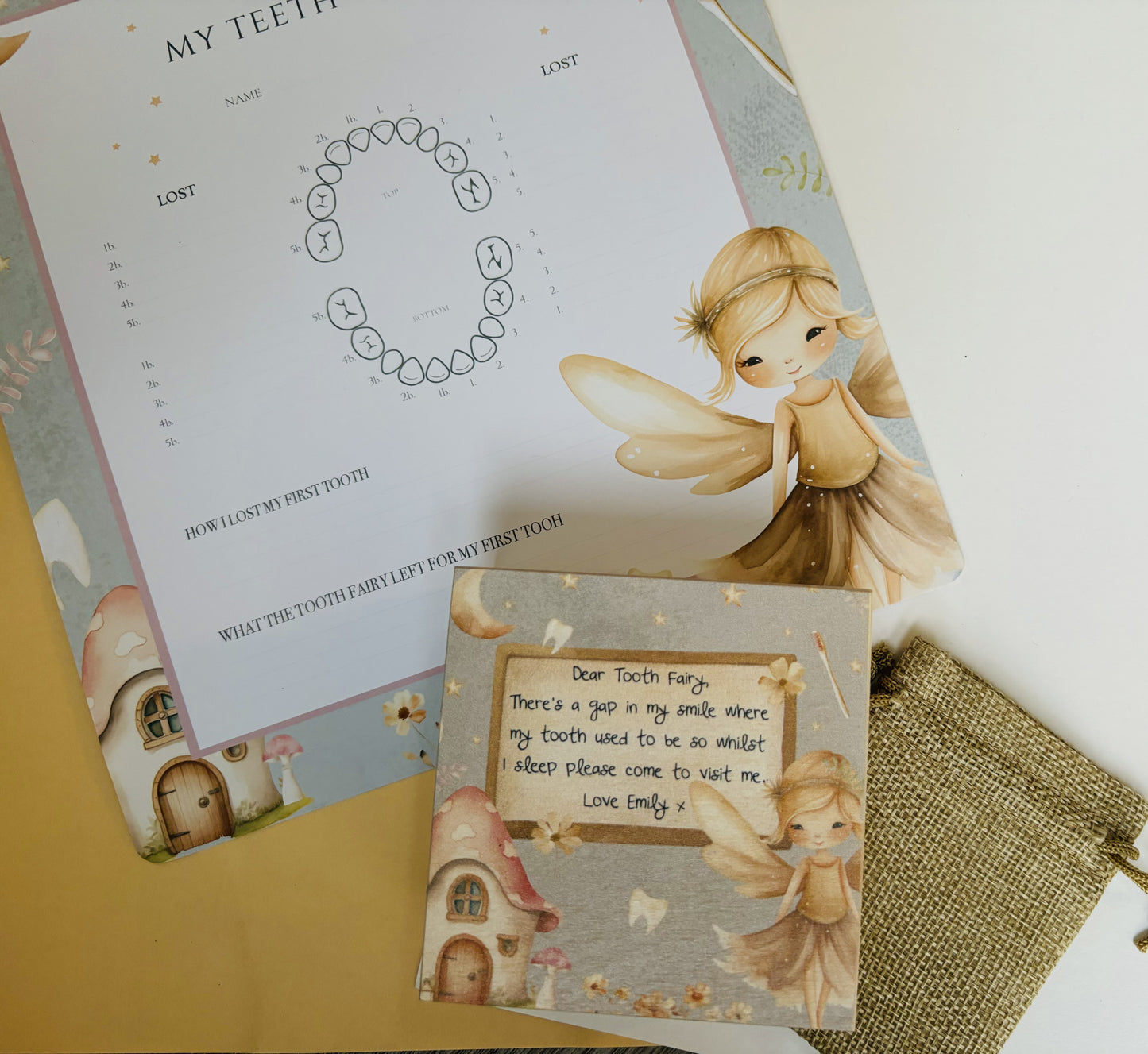 Gold Tooth Fairy box and record chart (Copy)