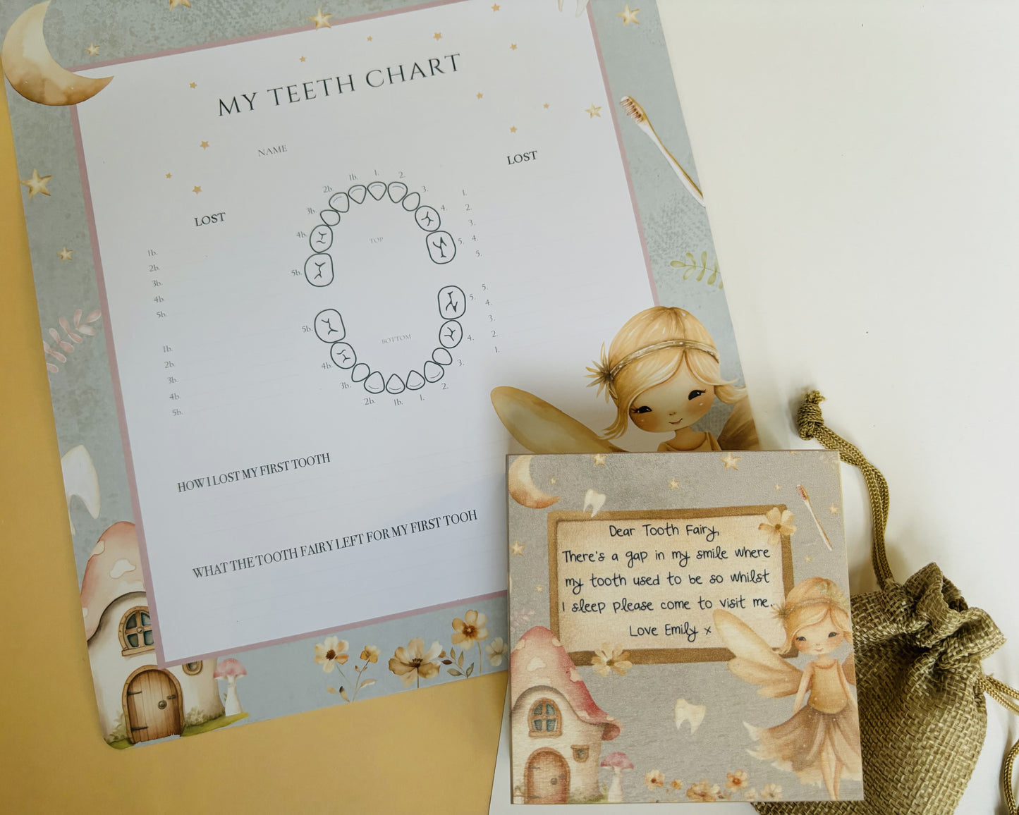 Gold Tooth Fairy box and record chart (Copy)