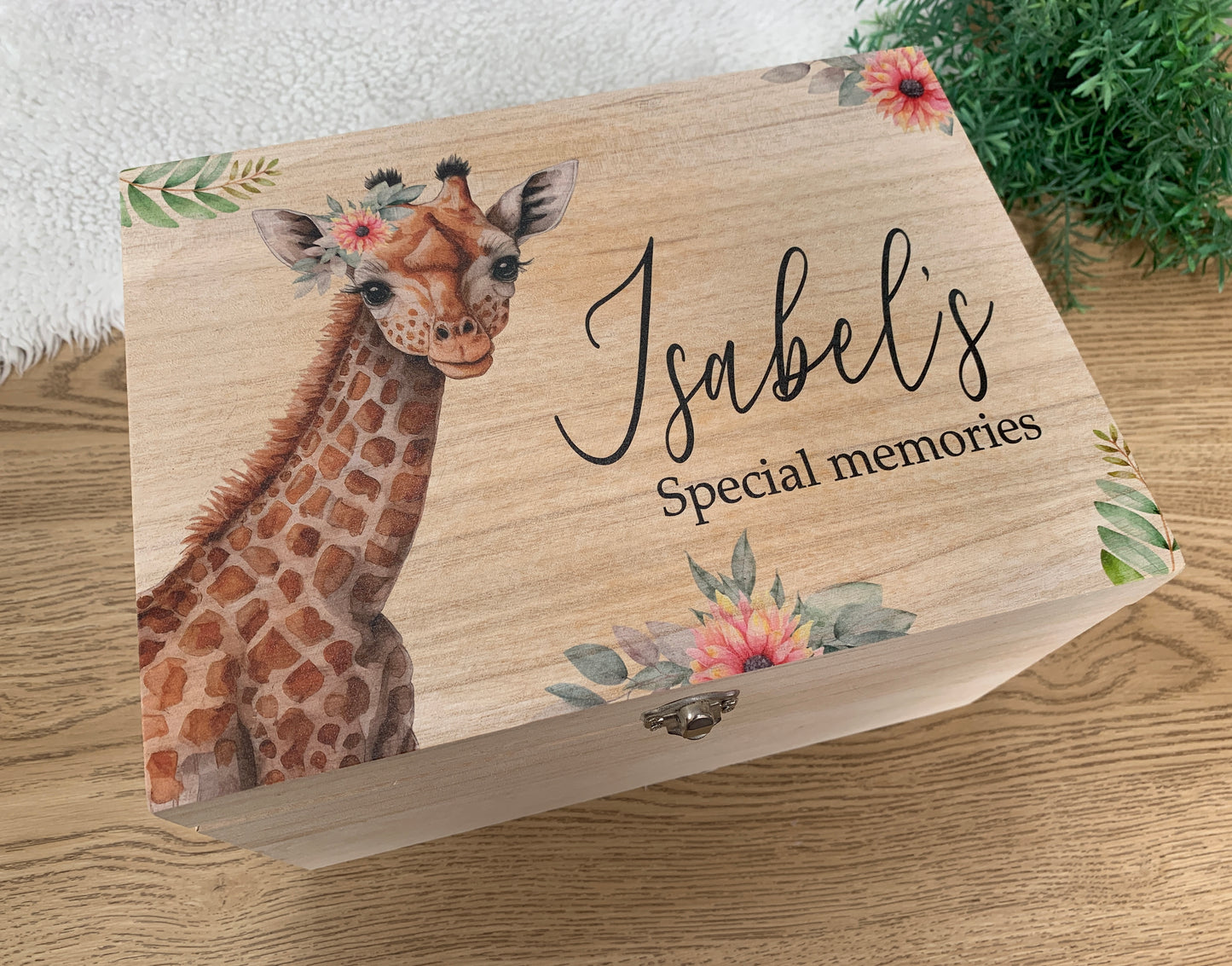 Giraffe keepsake box