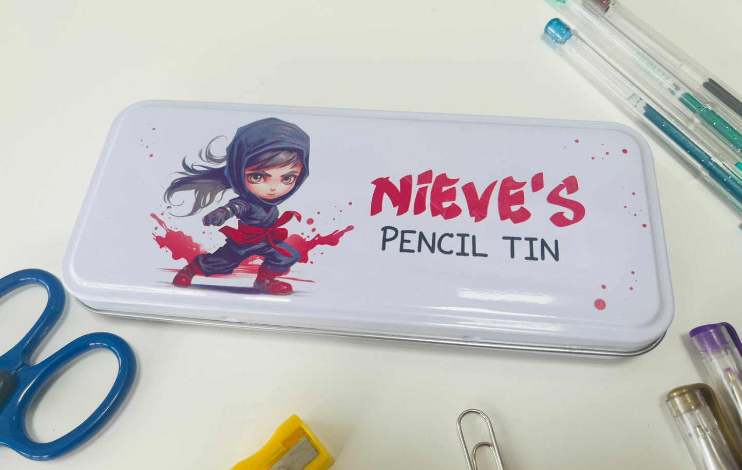 Ninja pencil tin