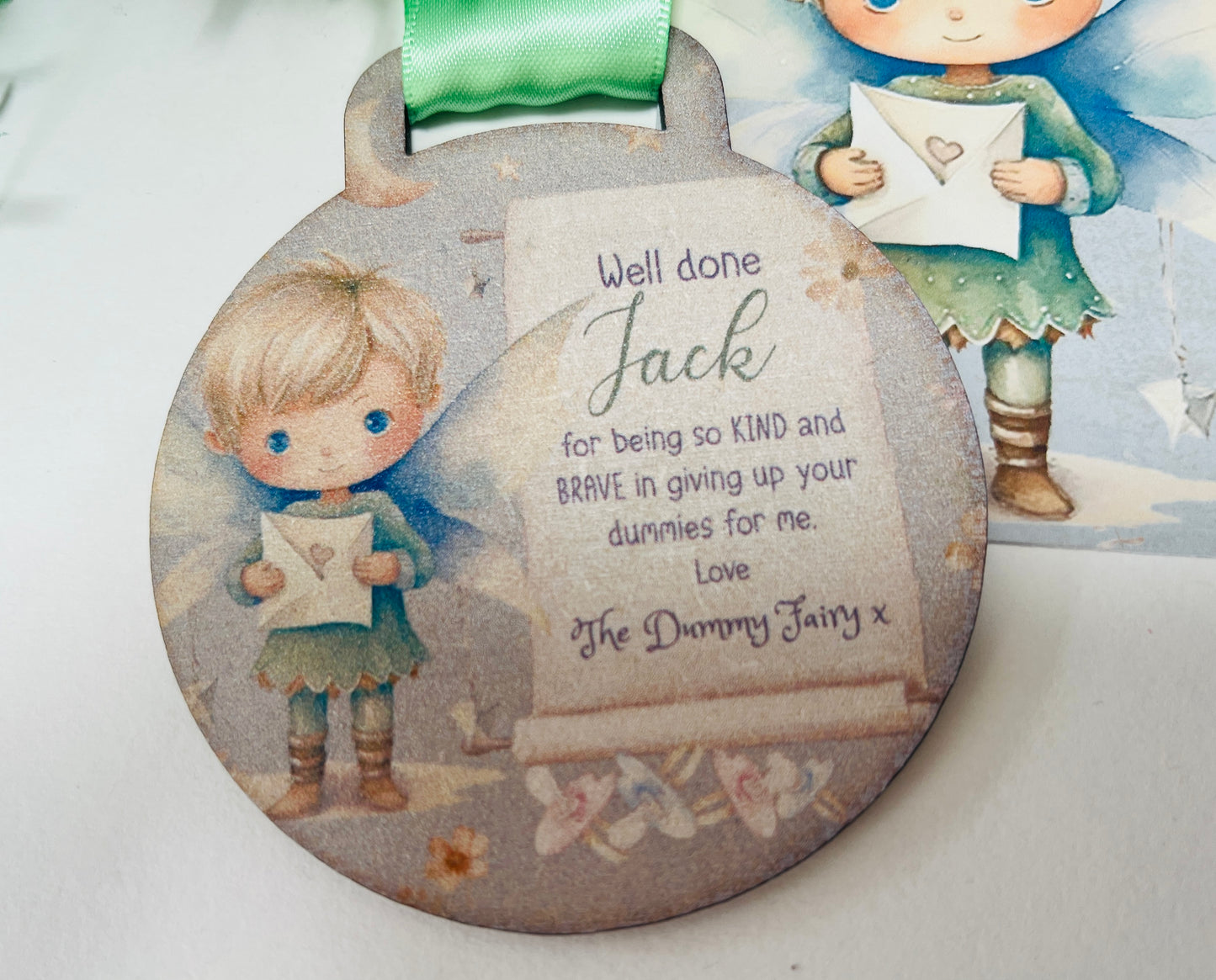 Pixie with letter Dummy Fairy medal with certificate