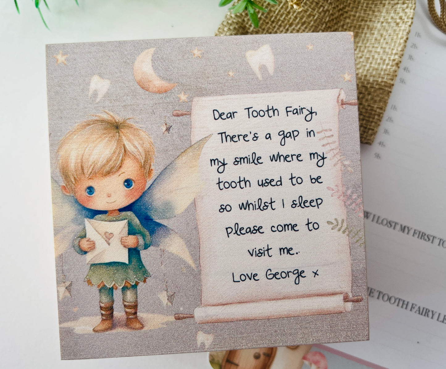 Pixie Tooth Fairy box and record chart