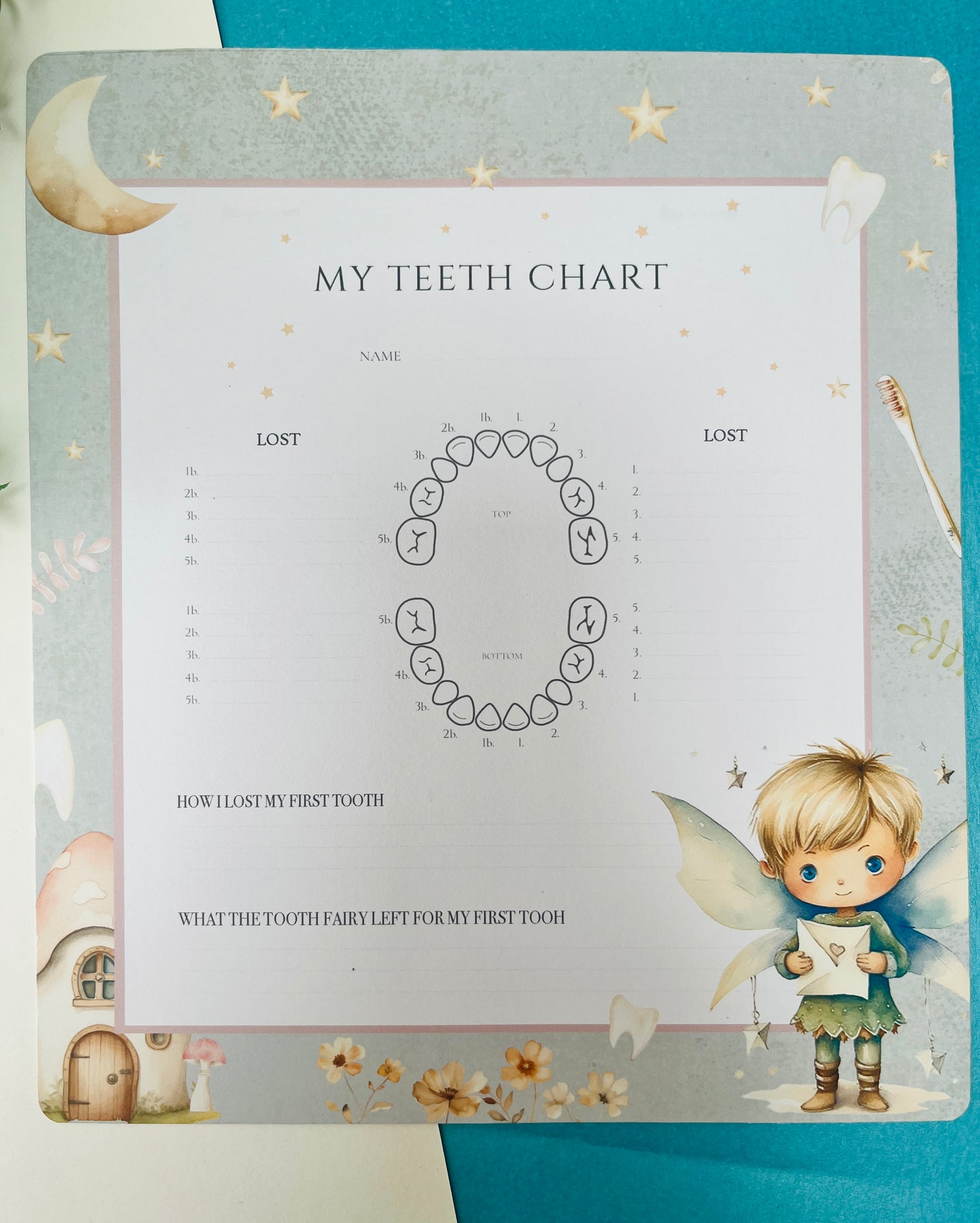 Pixie Tooth Fairy box and record chart