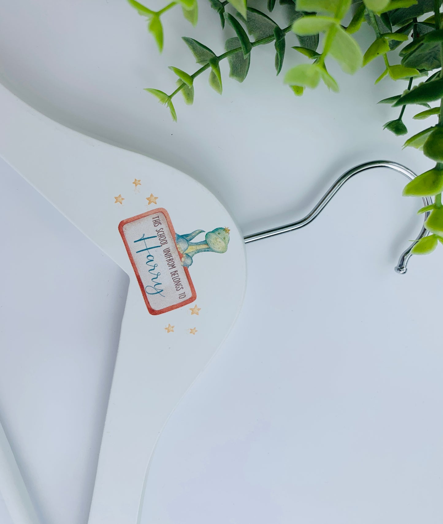 Personalised Dinosaur school uniform hanger