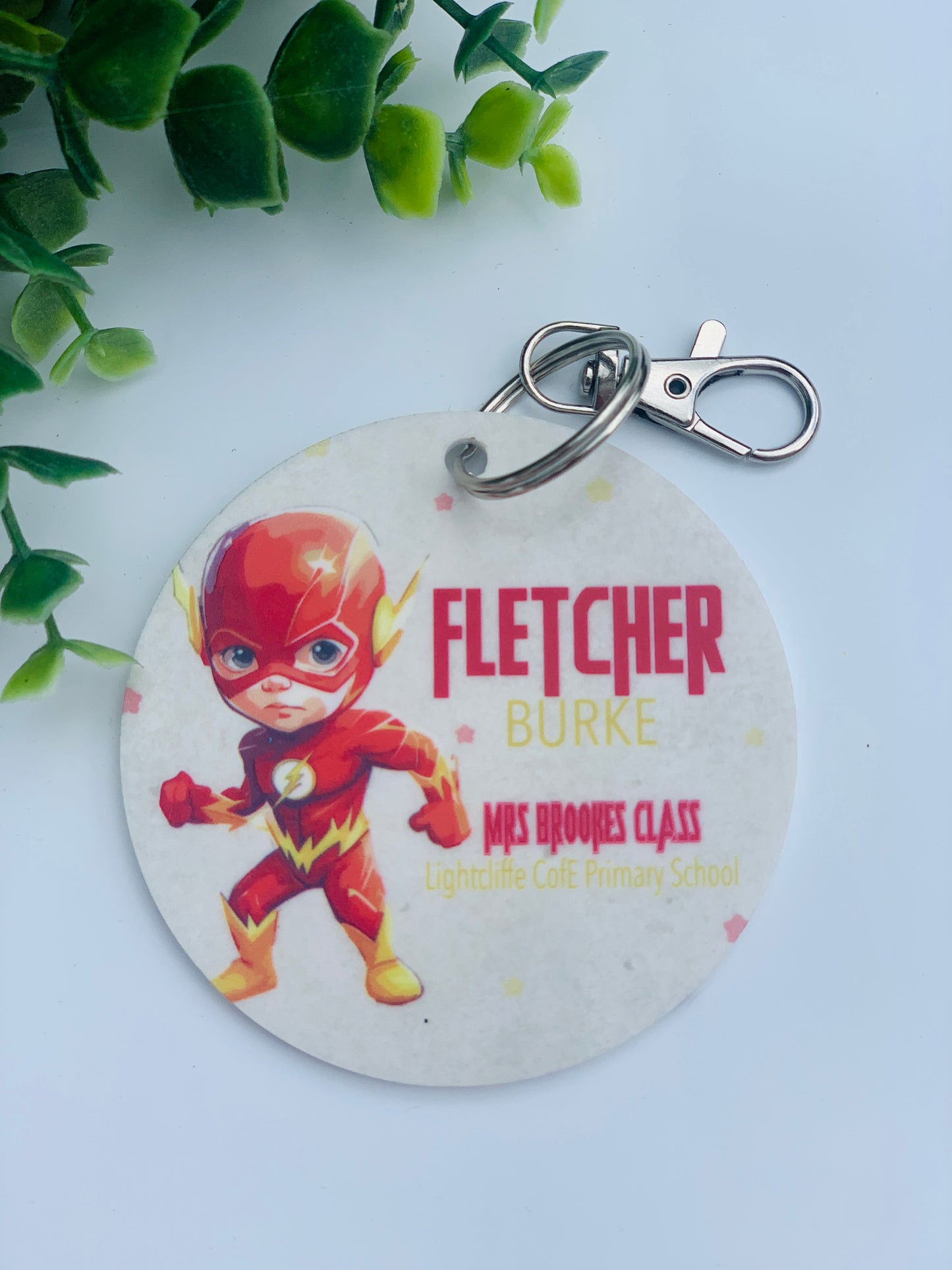 Superhero book bag tags