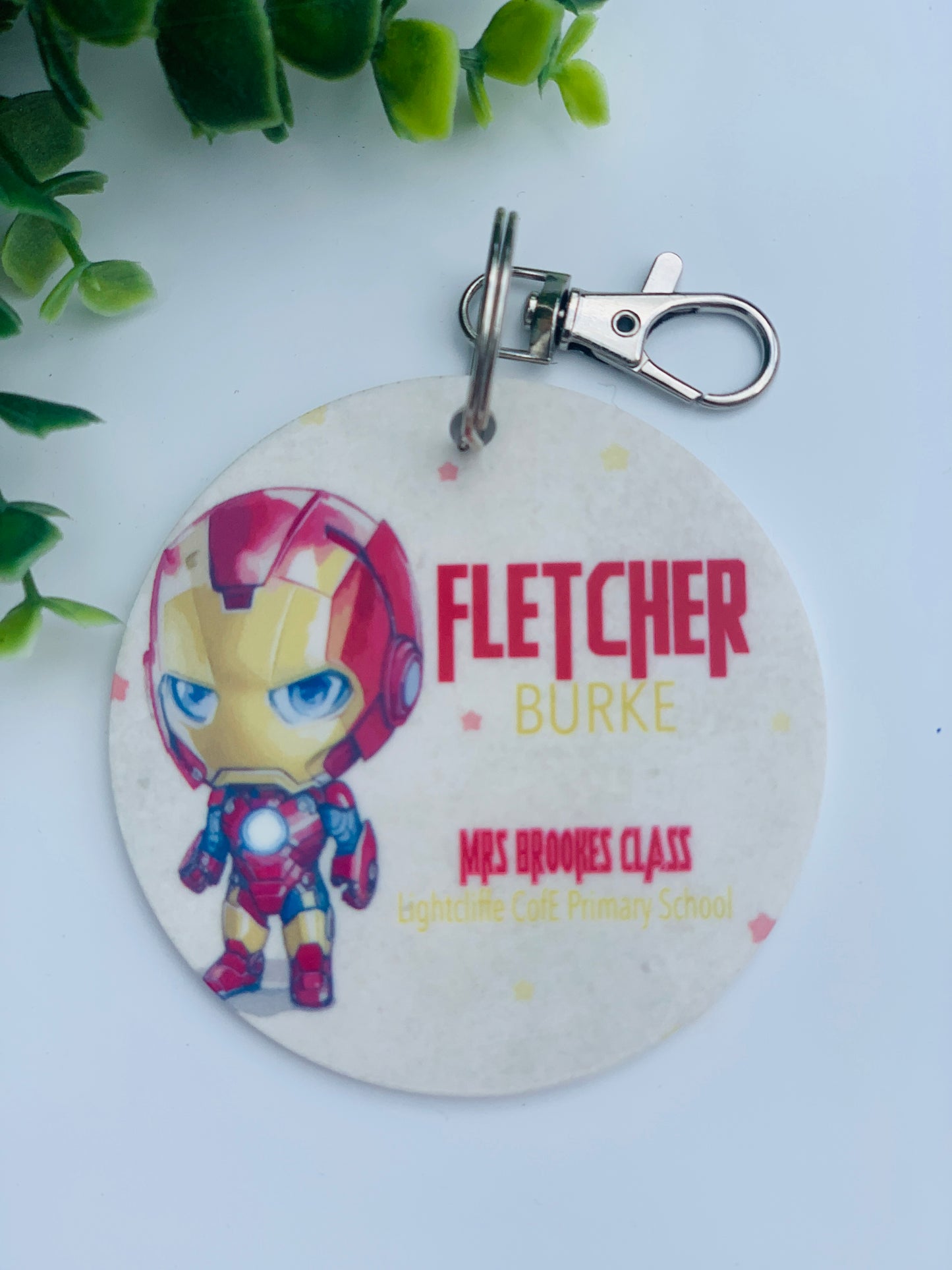 Superhero book bag tags
