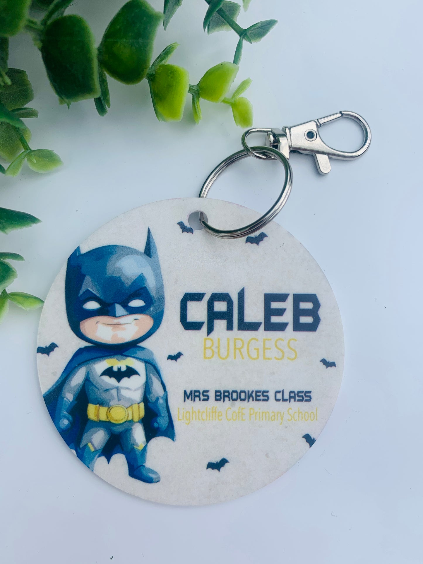 Superhero book bag tags