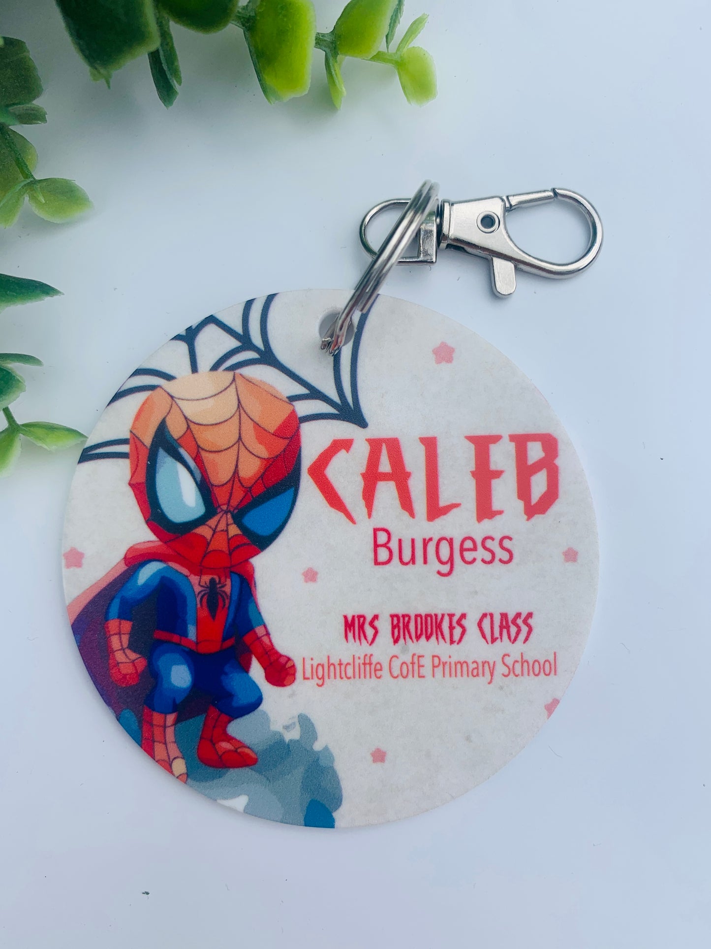 Superhero book bag tags