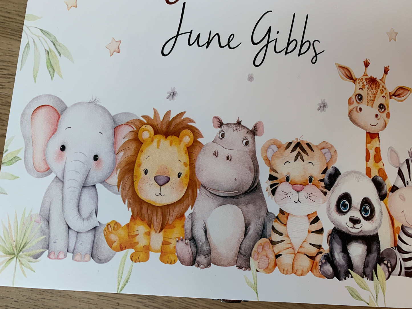 Luxury Safari animal group keepsake box