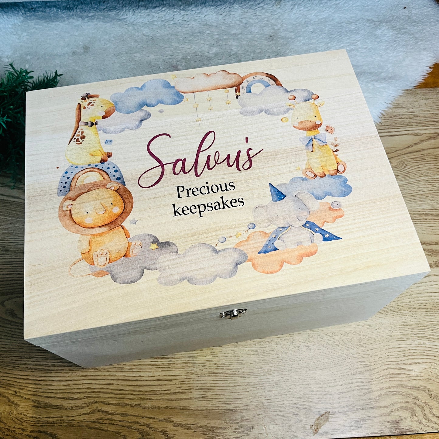 Safari wreath keepsake box