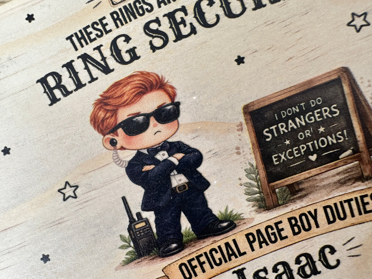 Personalised Wedding Ring Bearer Security Box