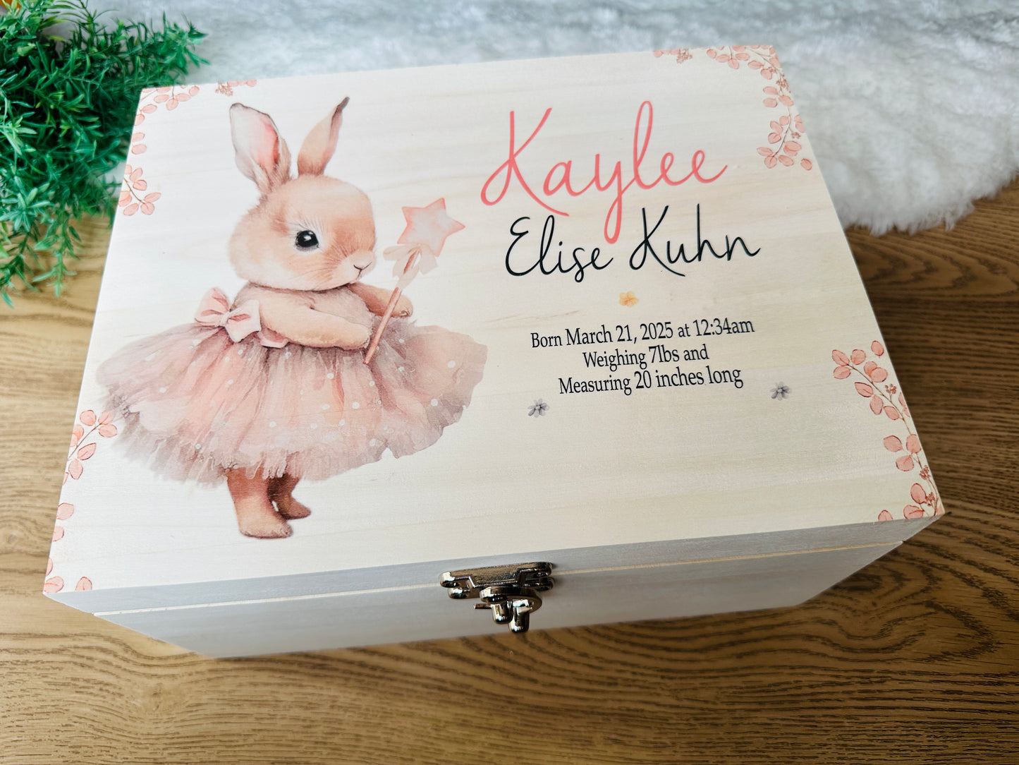 Cute Ballerina Rabbit keepsake box