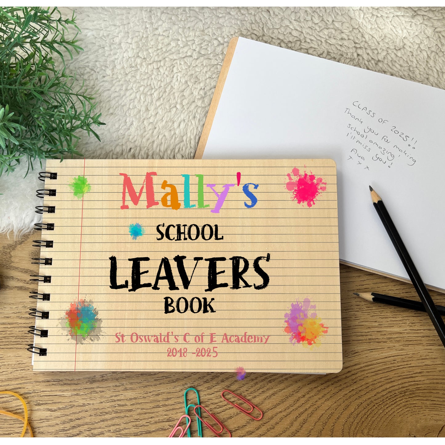 School leavers scrapbook notepad