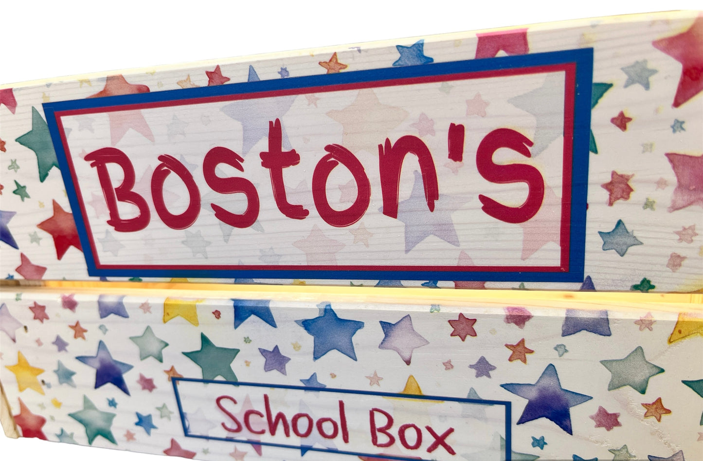 Star wooden book crate