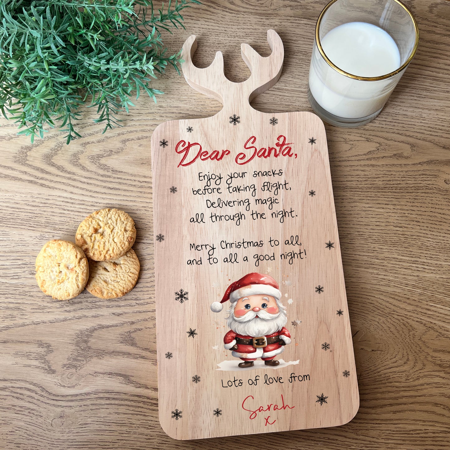 Santa design Reindeer/Christmas Tree Christmas Eve Board