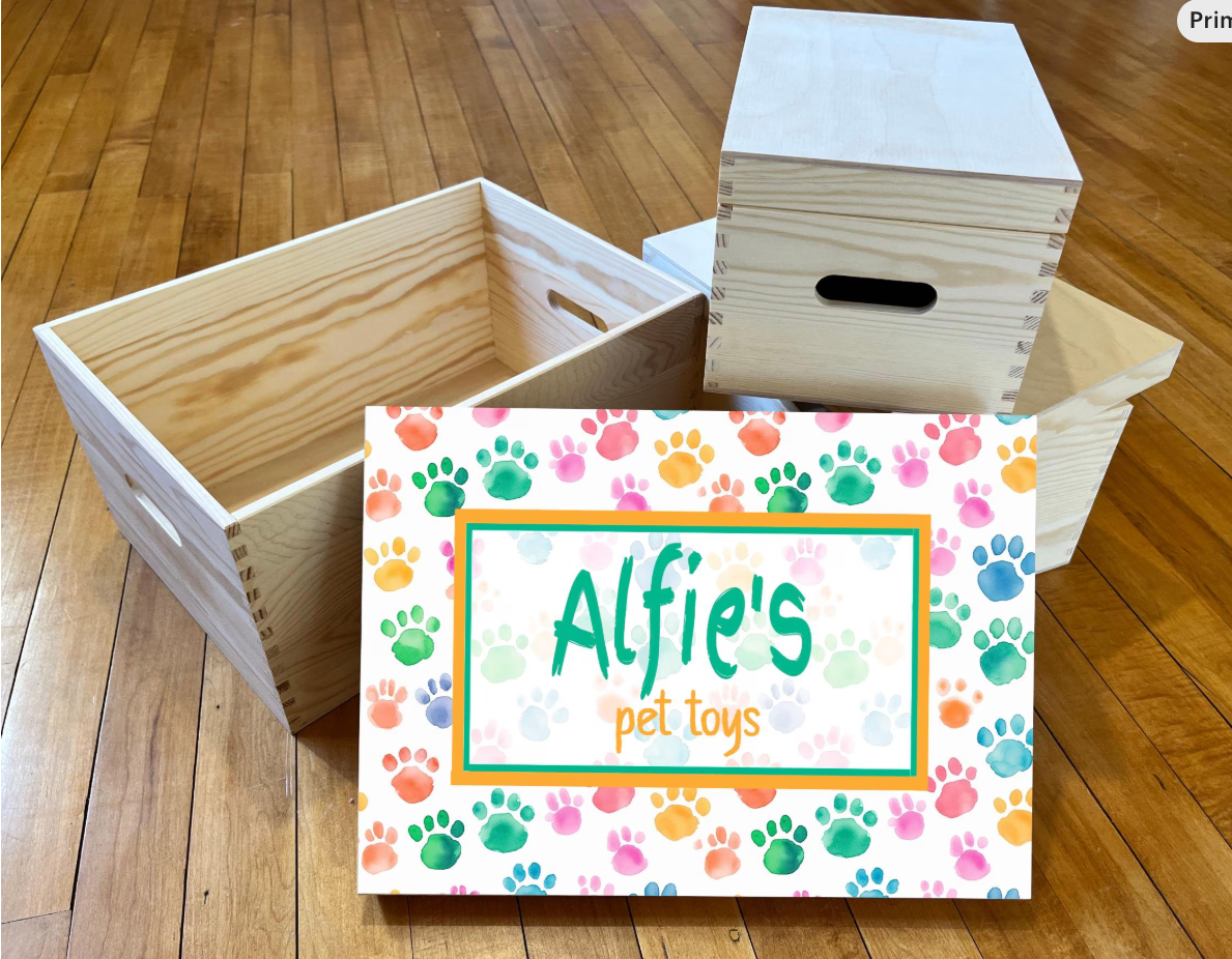 Pet Toy Box Lift Off Lid Box