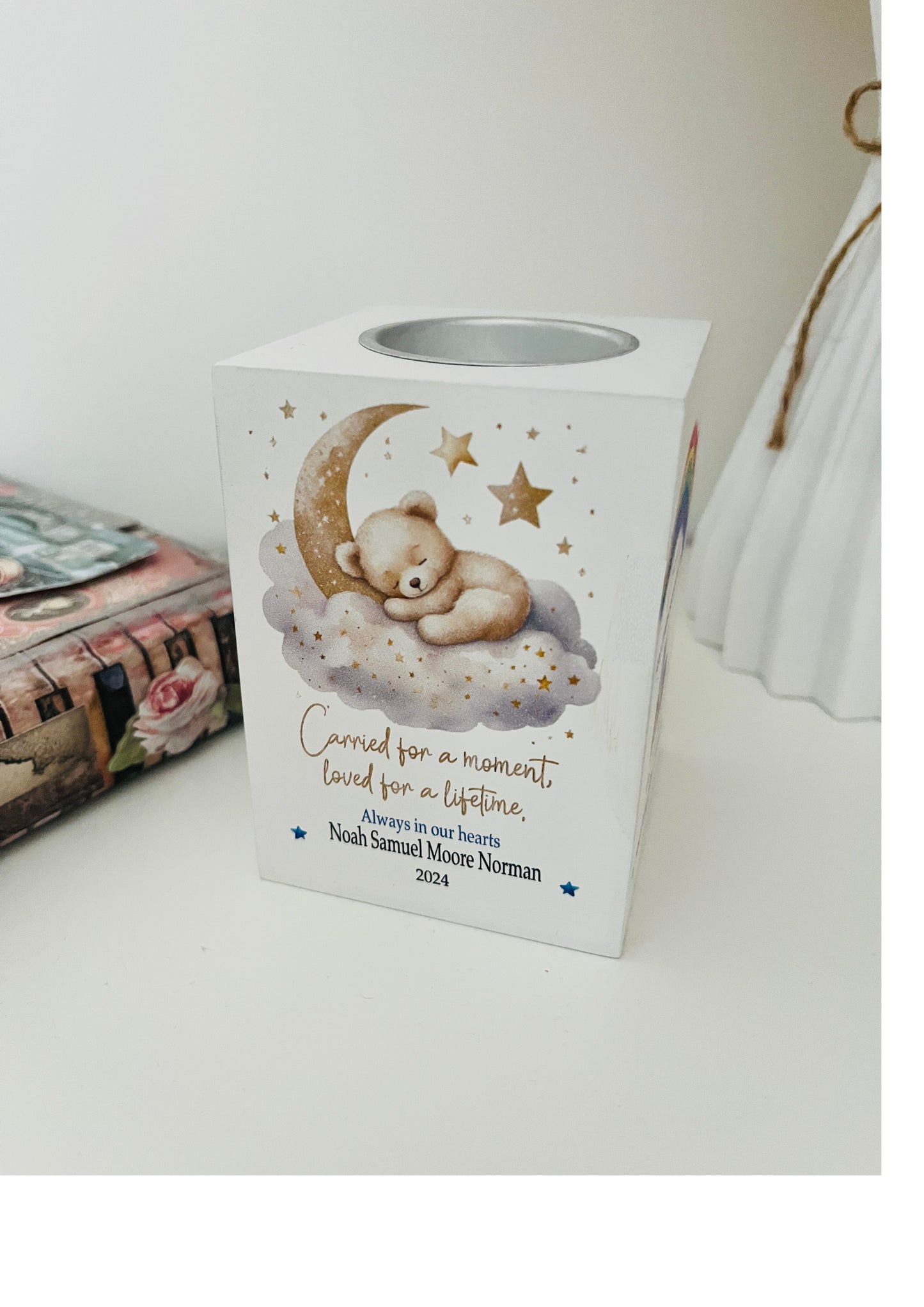 Teddy memory candle holder