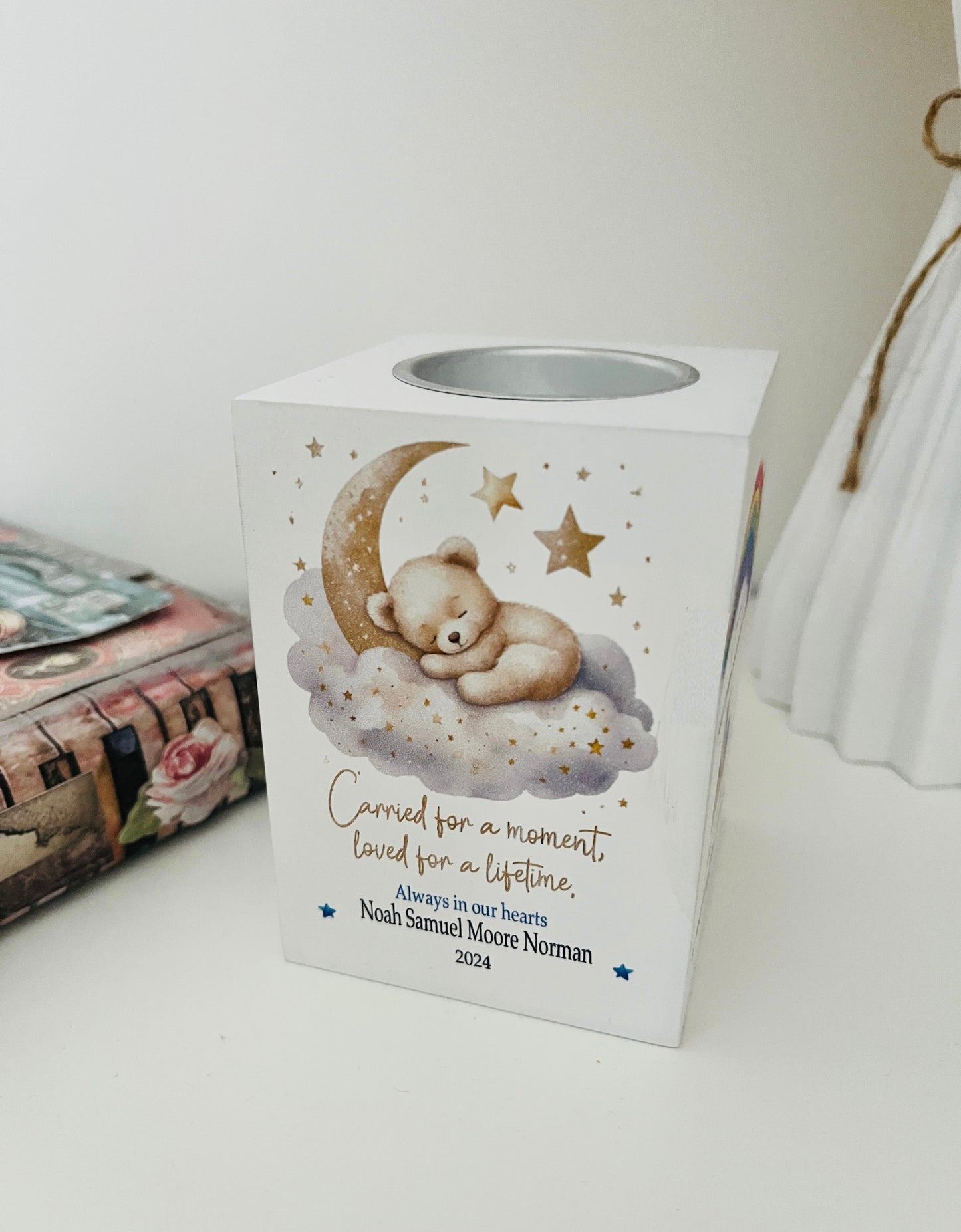 Teddy memory candle holder