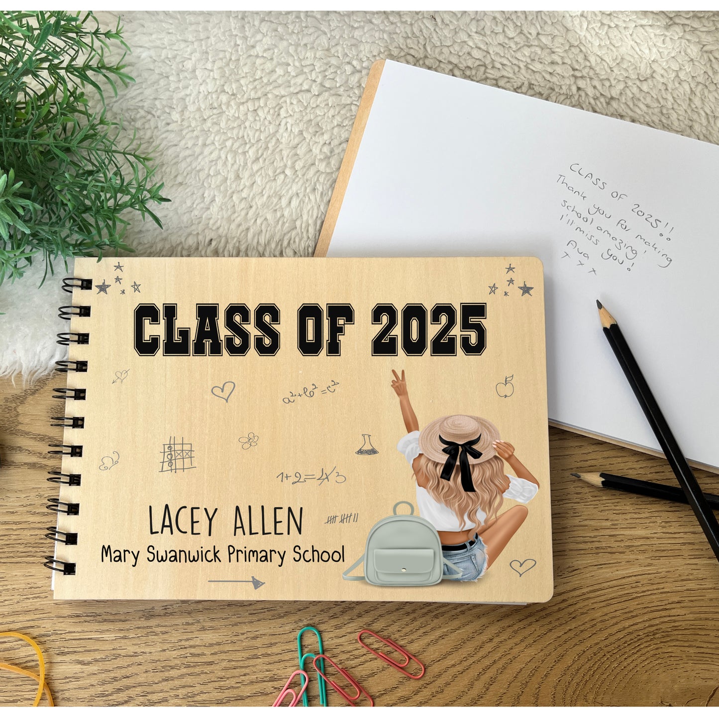 Class of School leavers scrapbook notepad