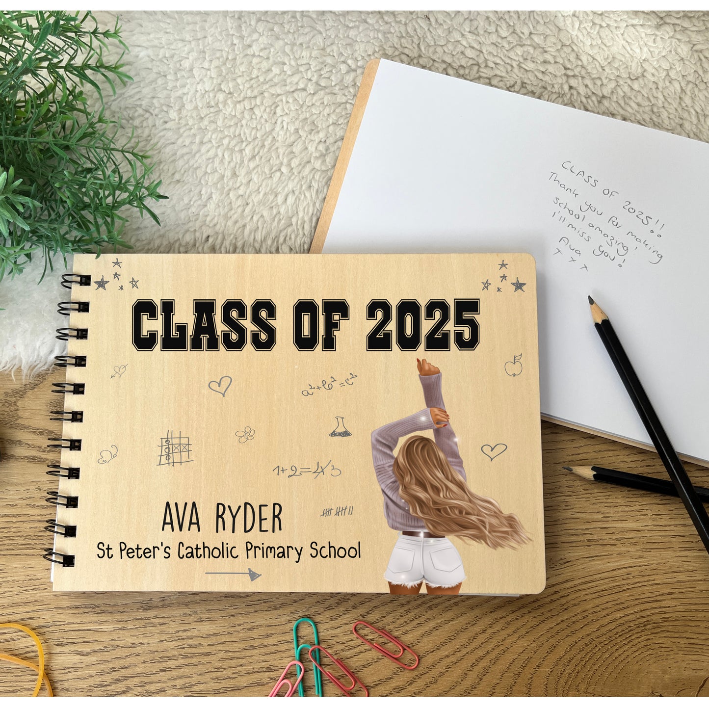 Class of School leavers scrapbook notepad