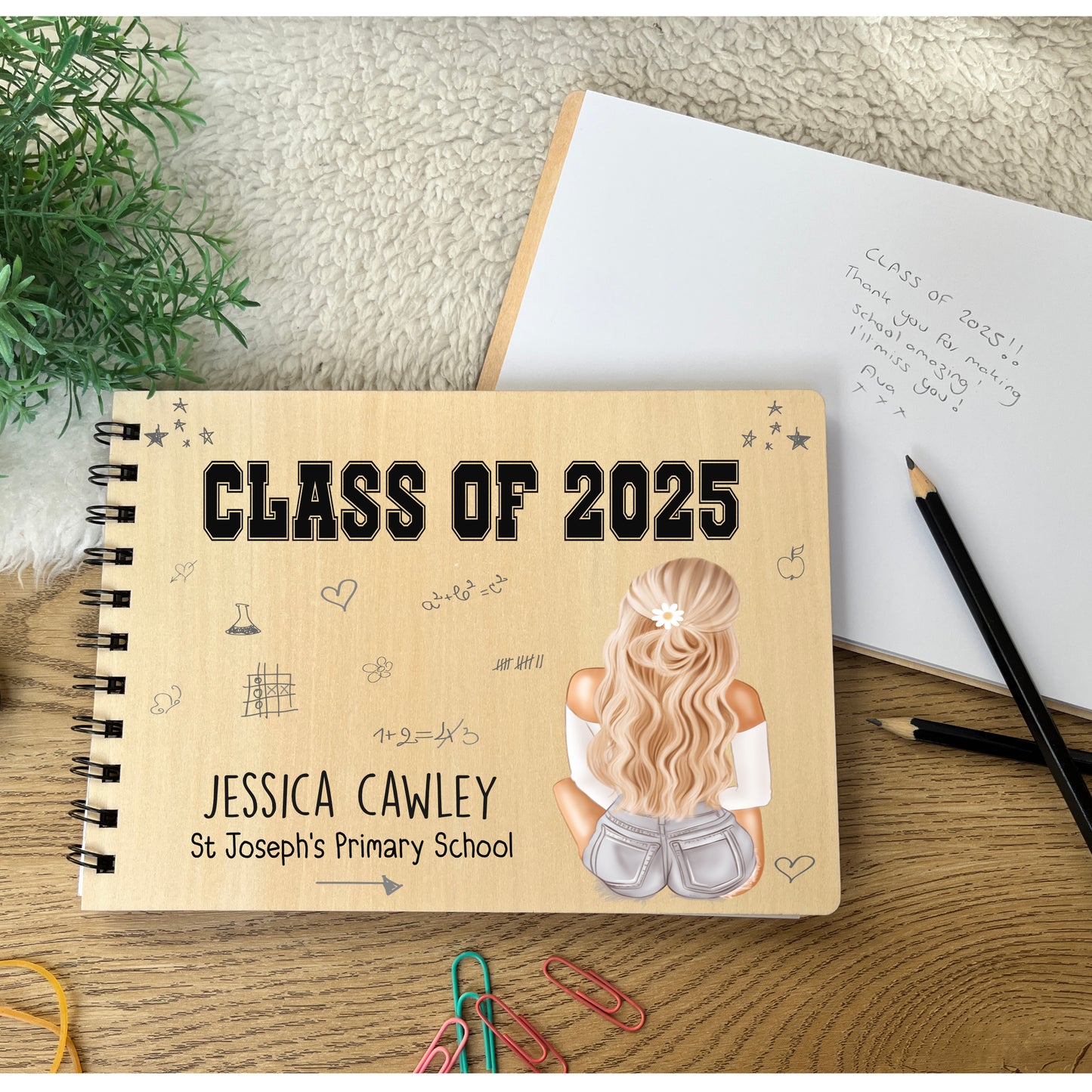 Class of School leavers scrapbook notepad