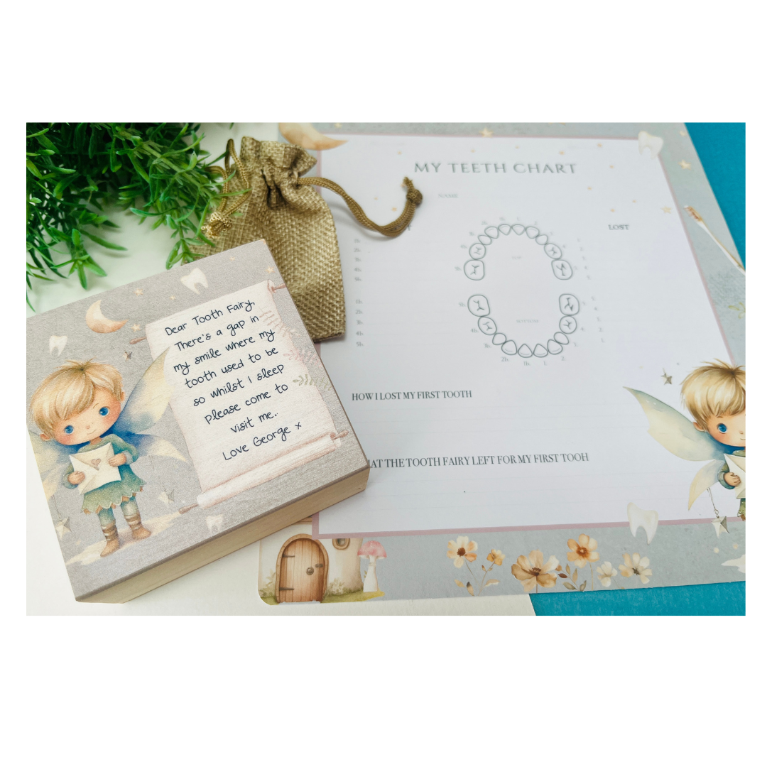 Pixie Tooth Fairy box and record chart