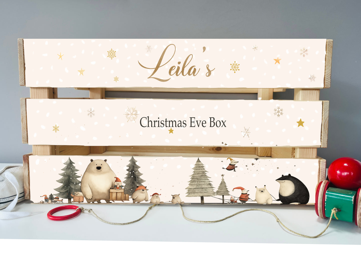 Woodland scene Christmas Crate
