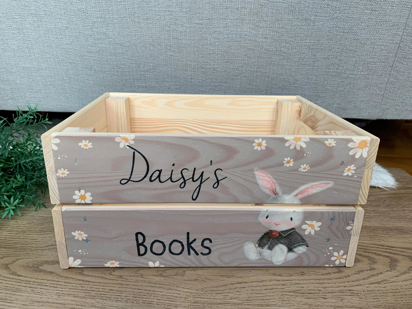 Cute Rabbit book crate