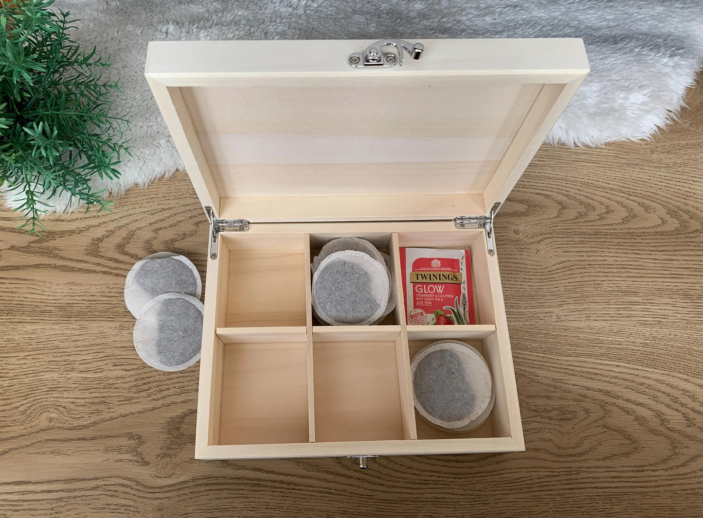 Best-Tea box, 6 compartment storage