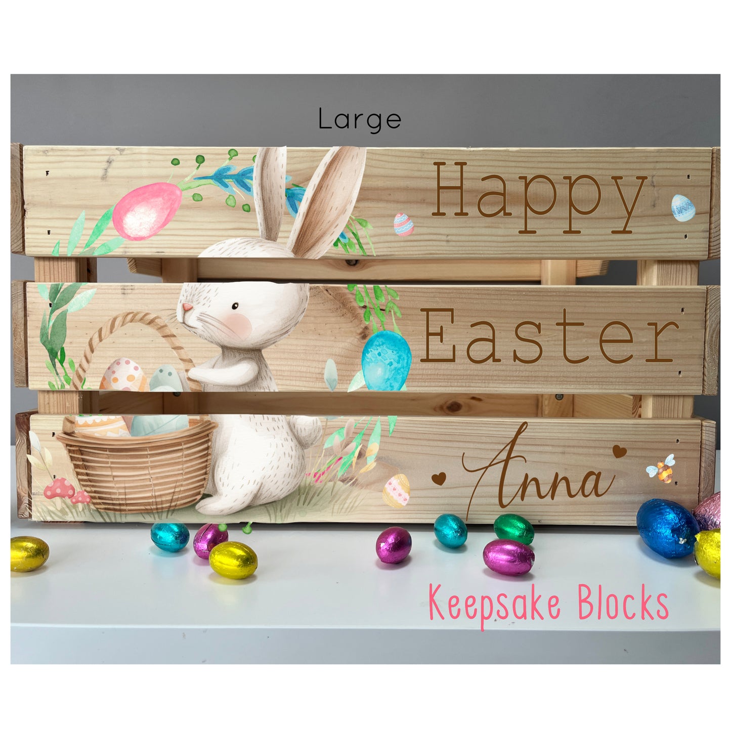 Rabbit with basket crate