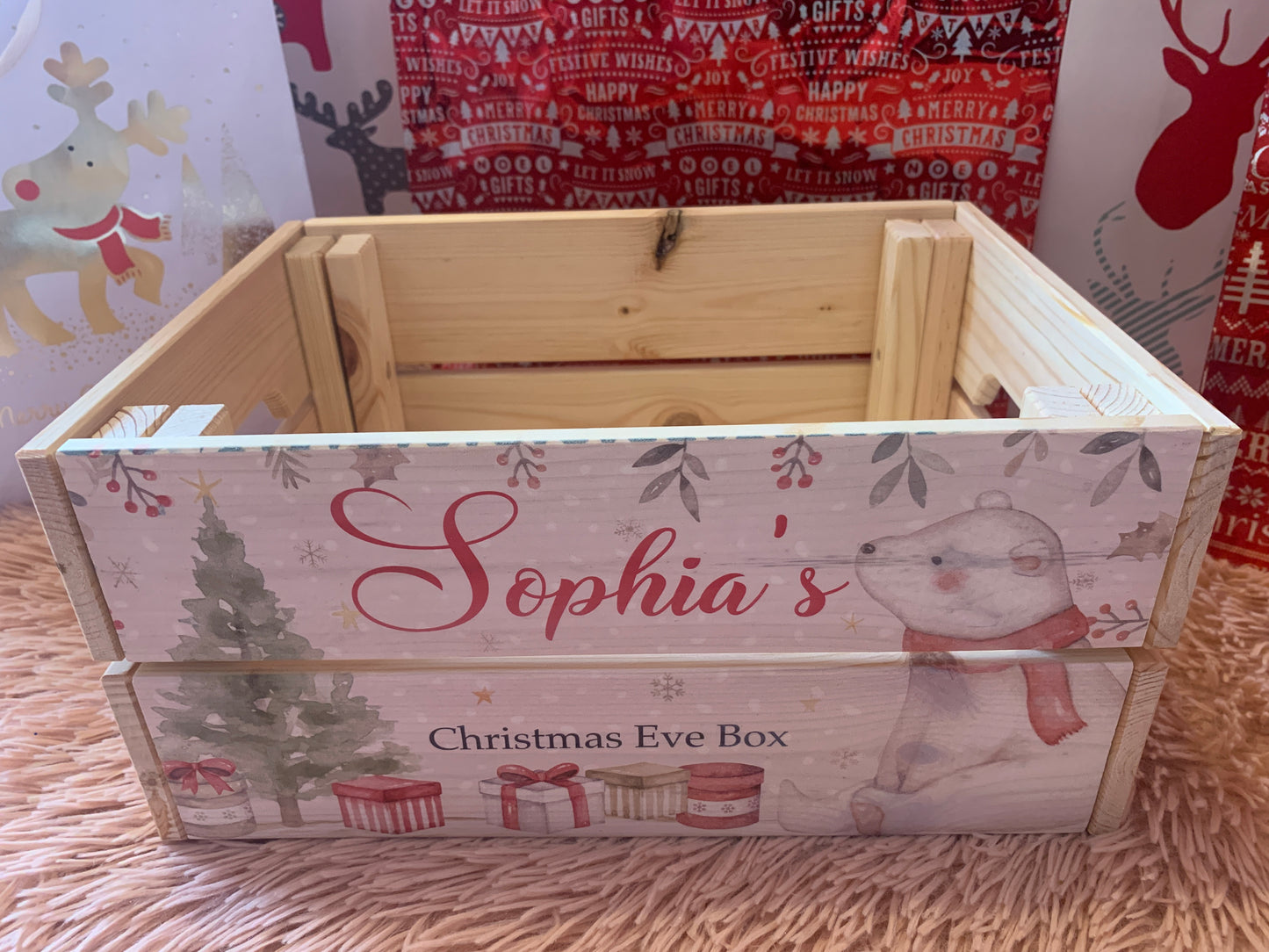 Polar Bear Christmas Eve Crate