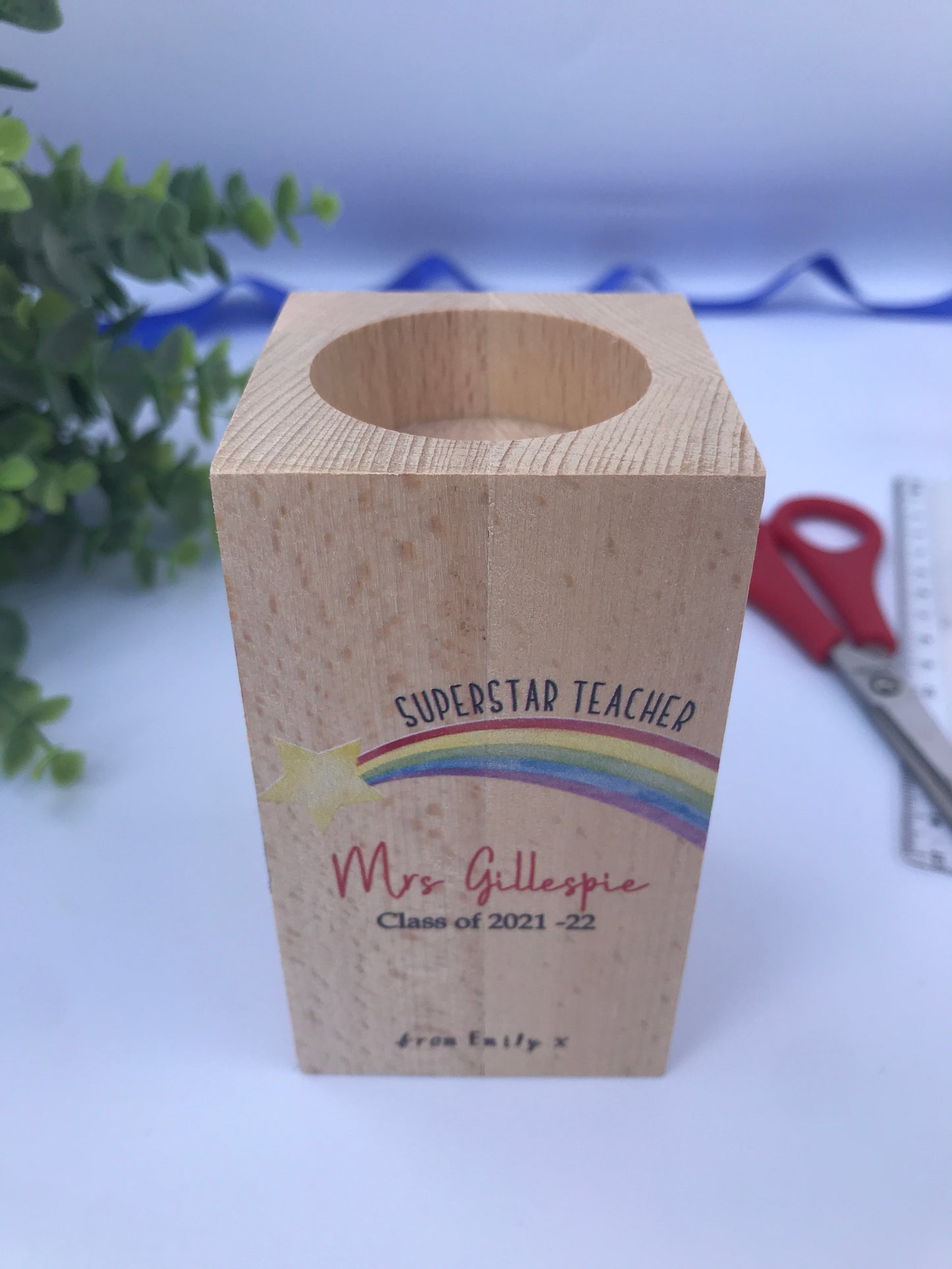 Teacher candle holder