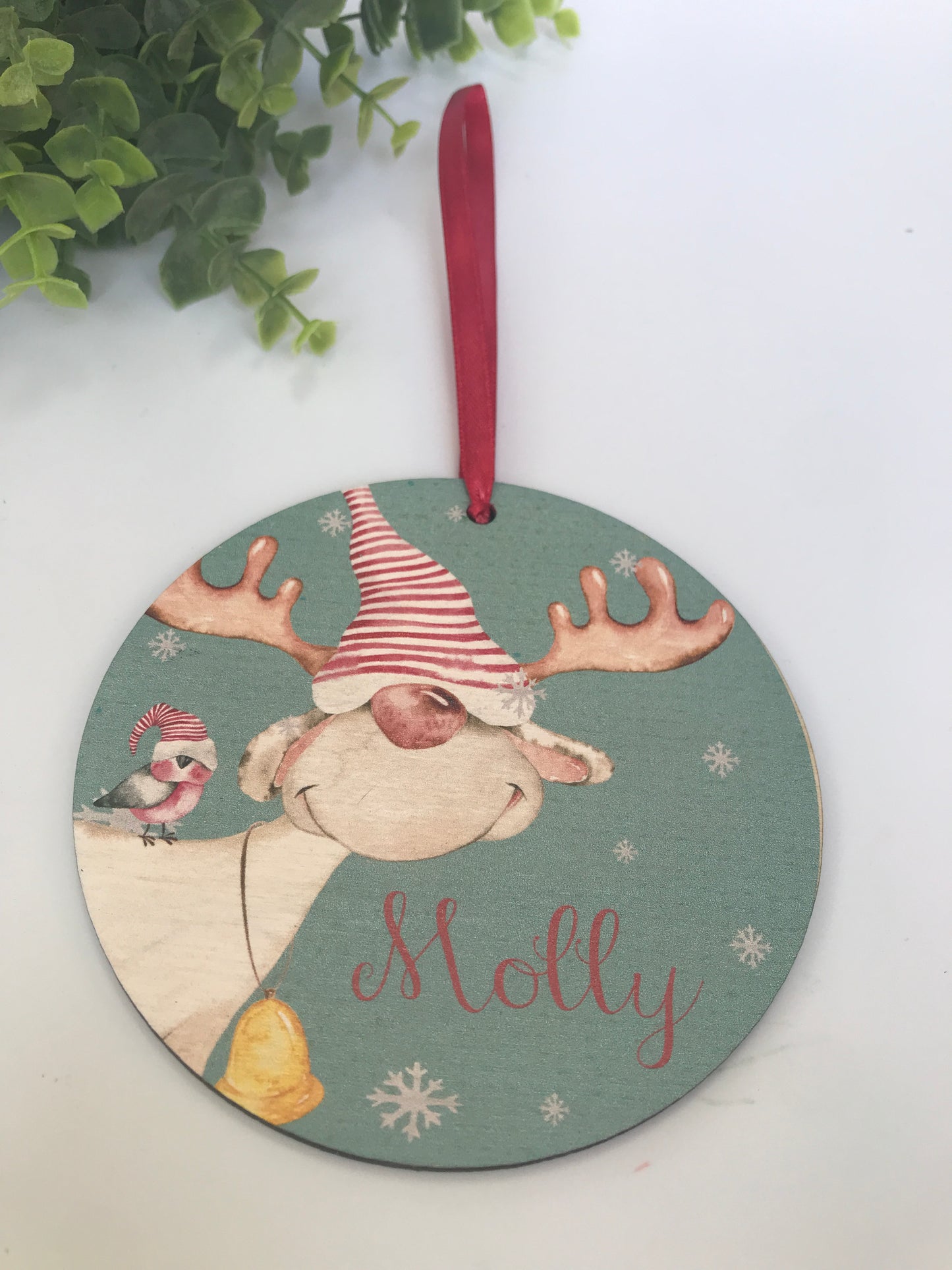 Reindeer Gnome hanging Christmas decoration