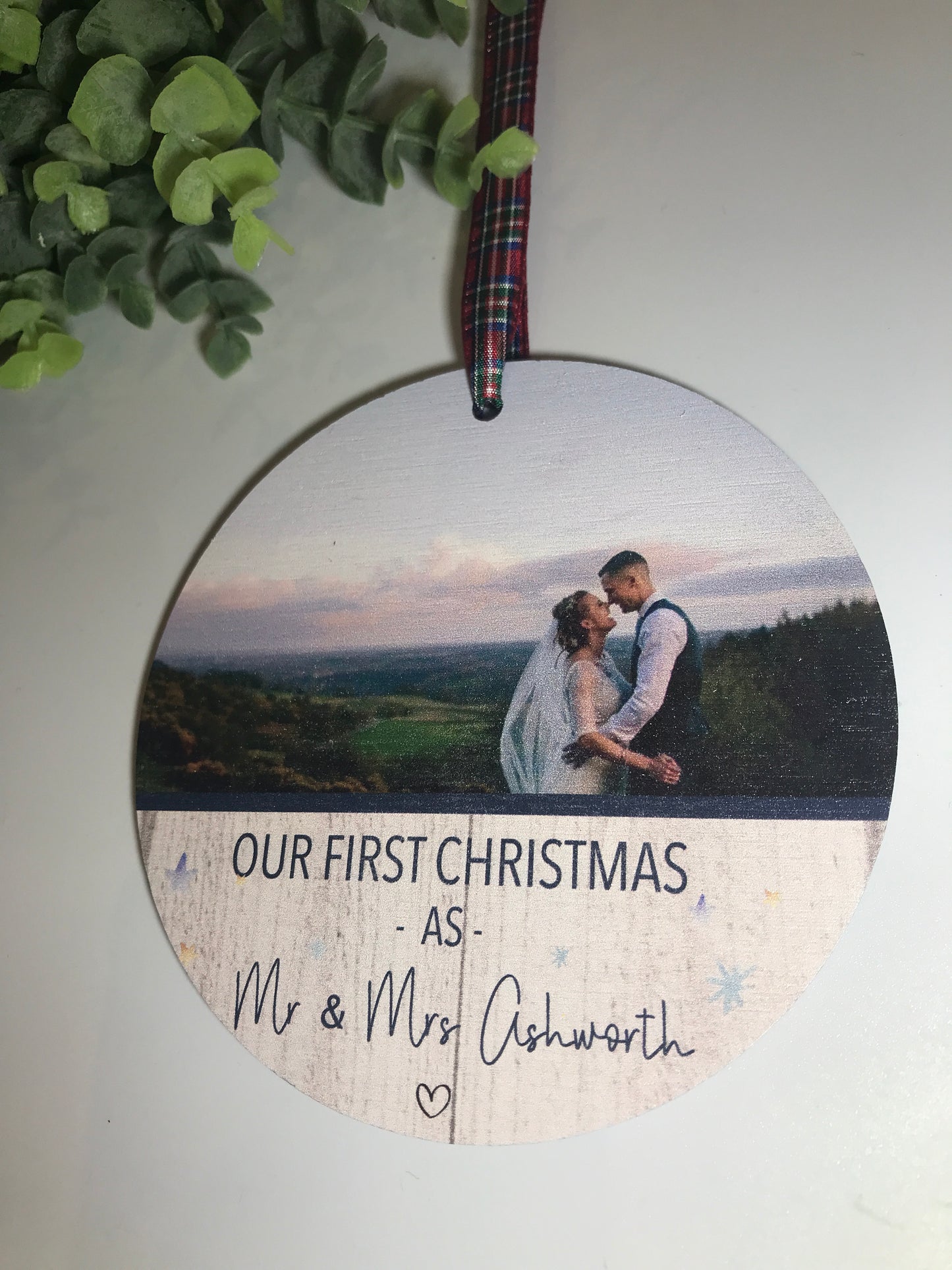 First Christmas as Mr & Mrs Photo Christmas decoration