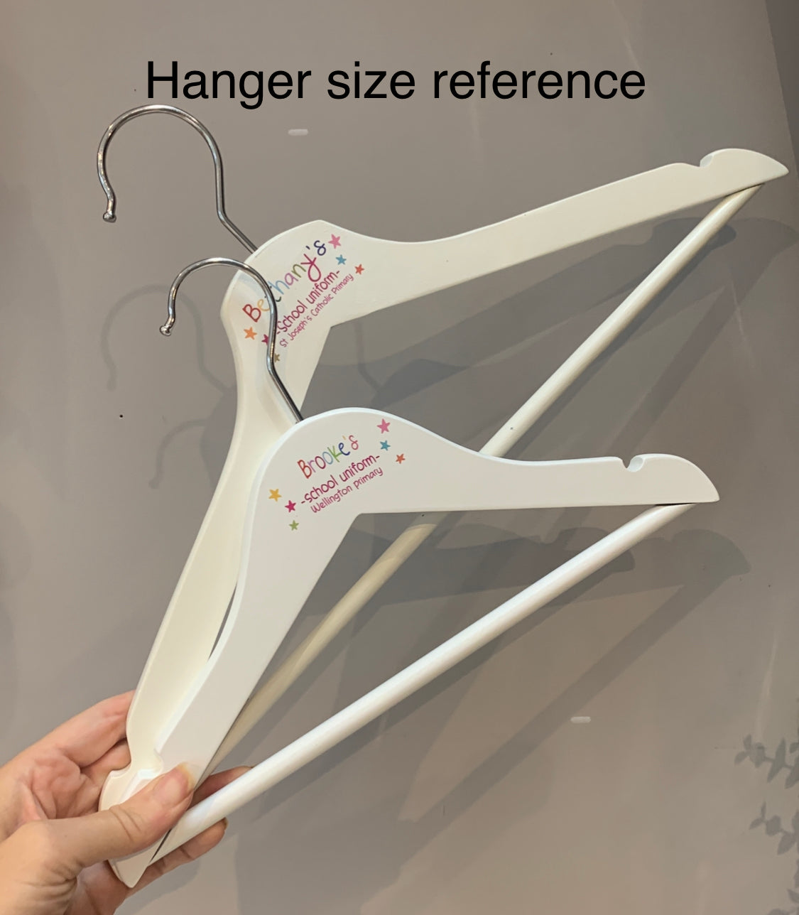 Personalised gymnastics leotard hanger