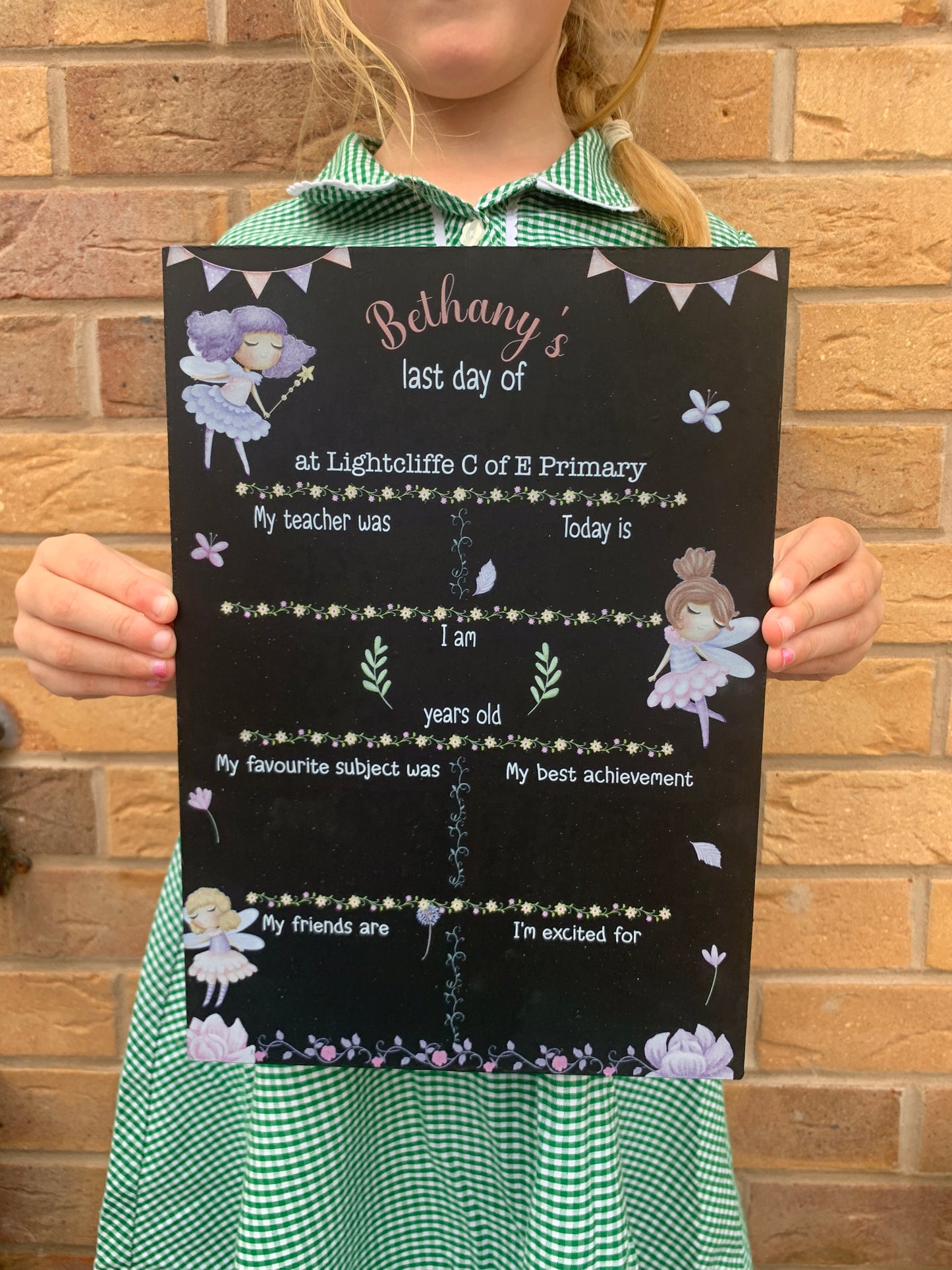 Fairy First AND last day of school sign
