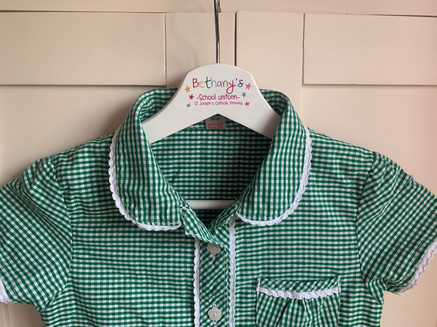 Personalised school uniform hanger