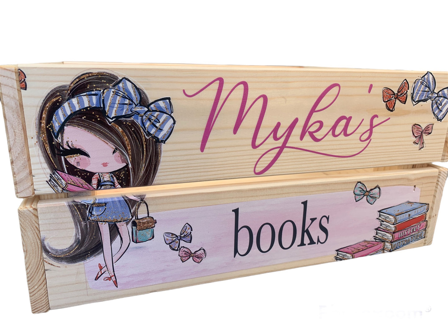 Girls personalised crate