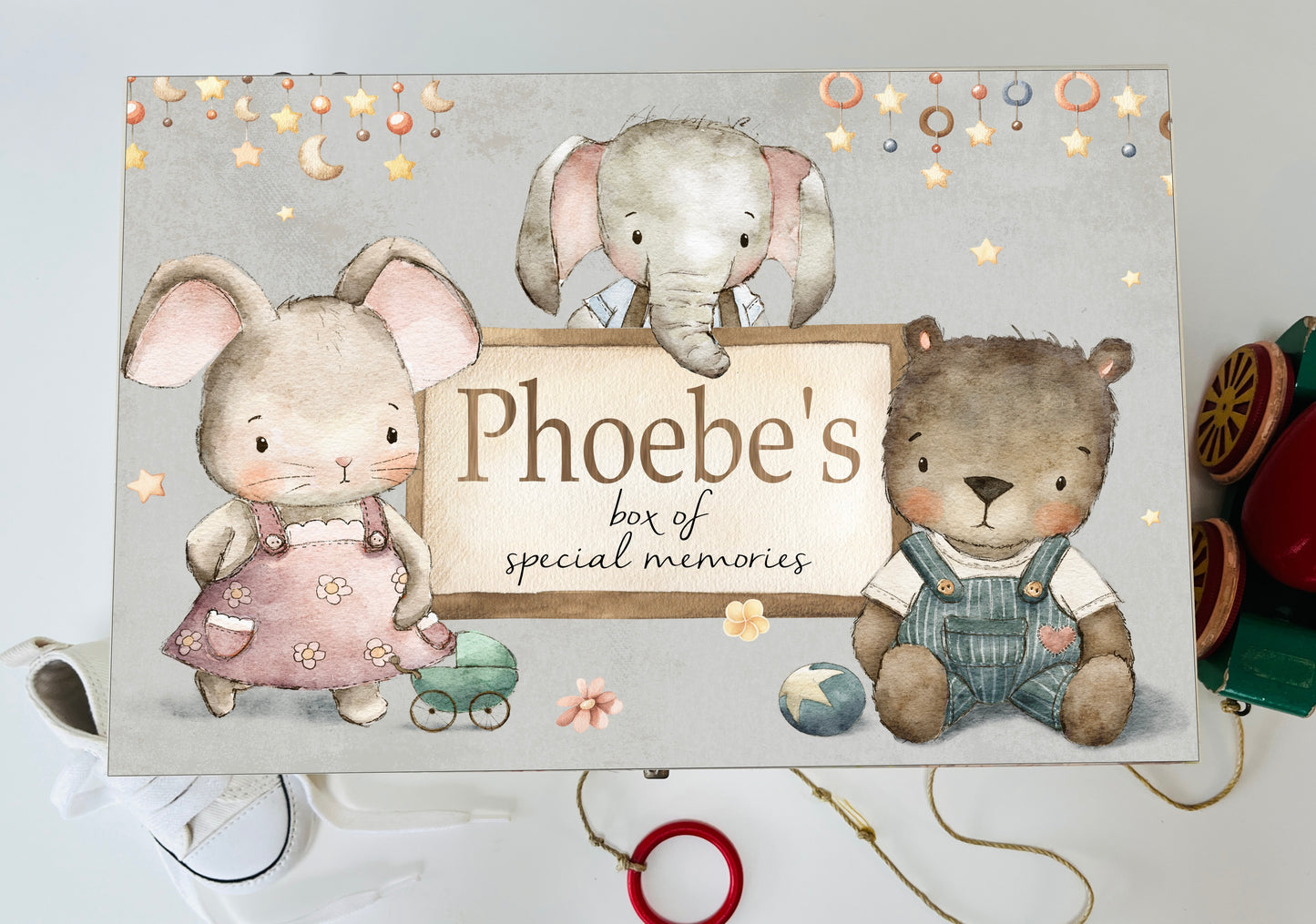 Trio animals keepsake box