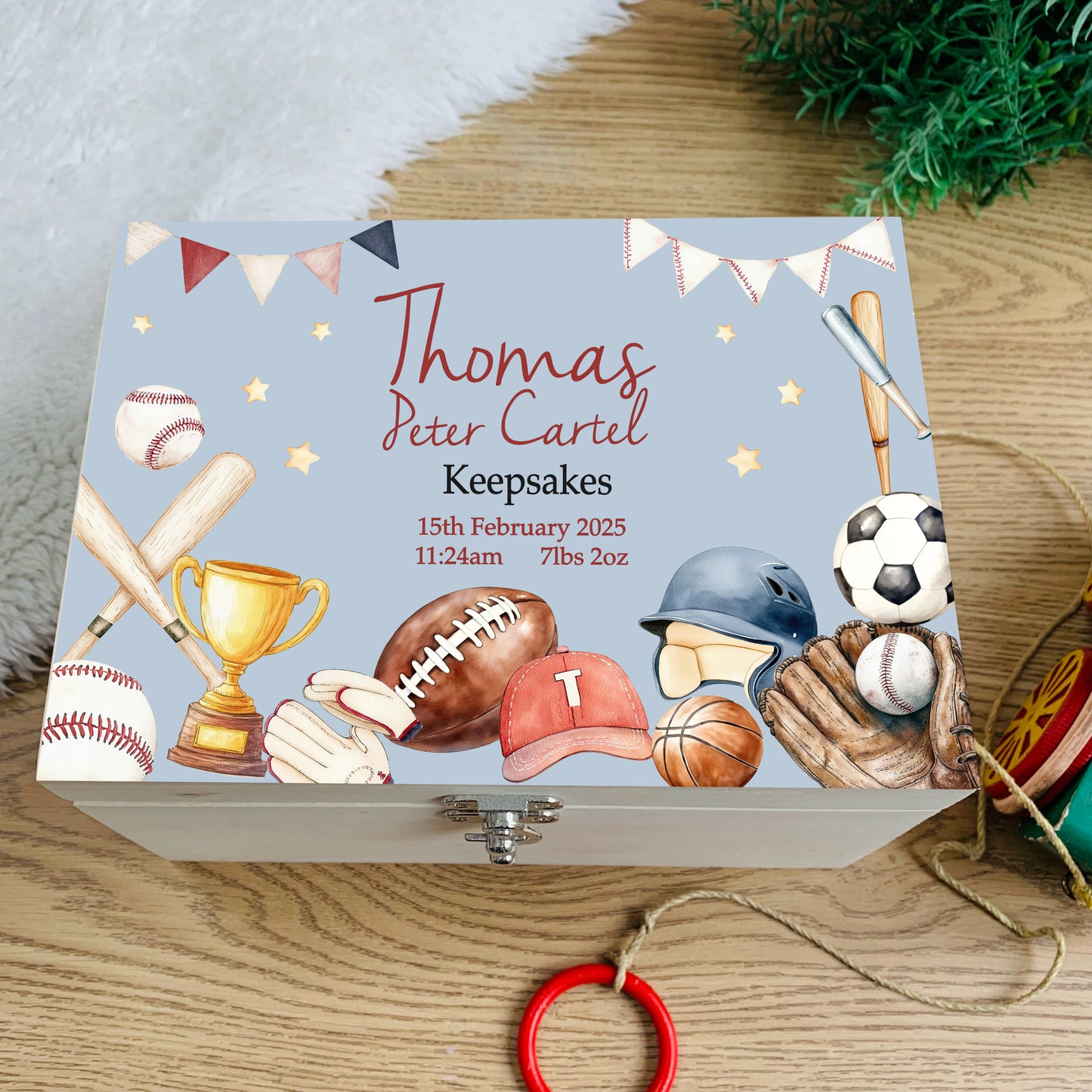 American Football keepsake box