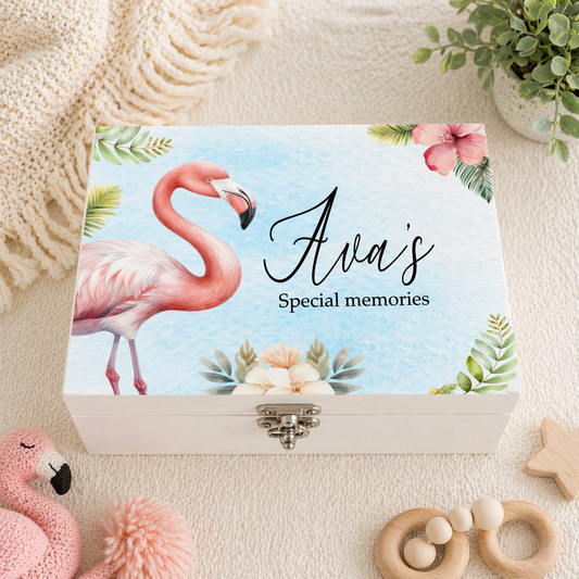 Flamingo keepsake box