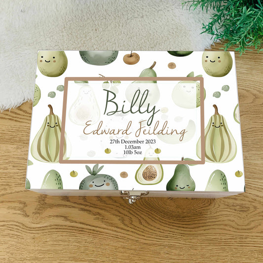 Avocado Luxury white baby memory box