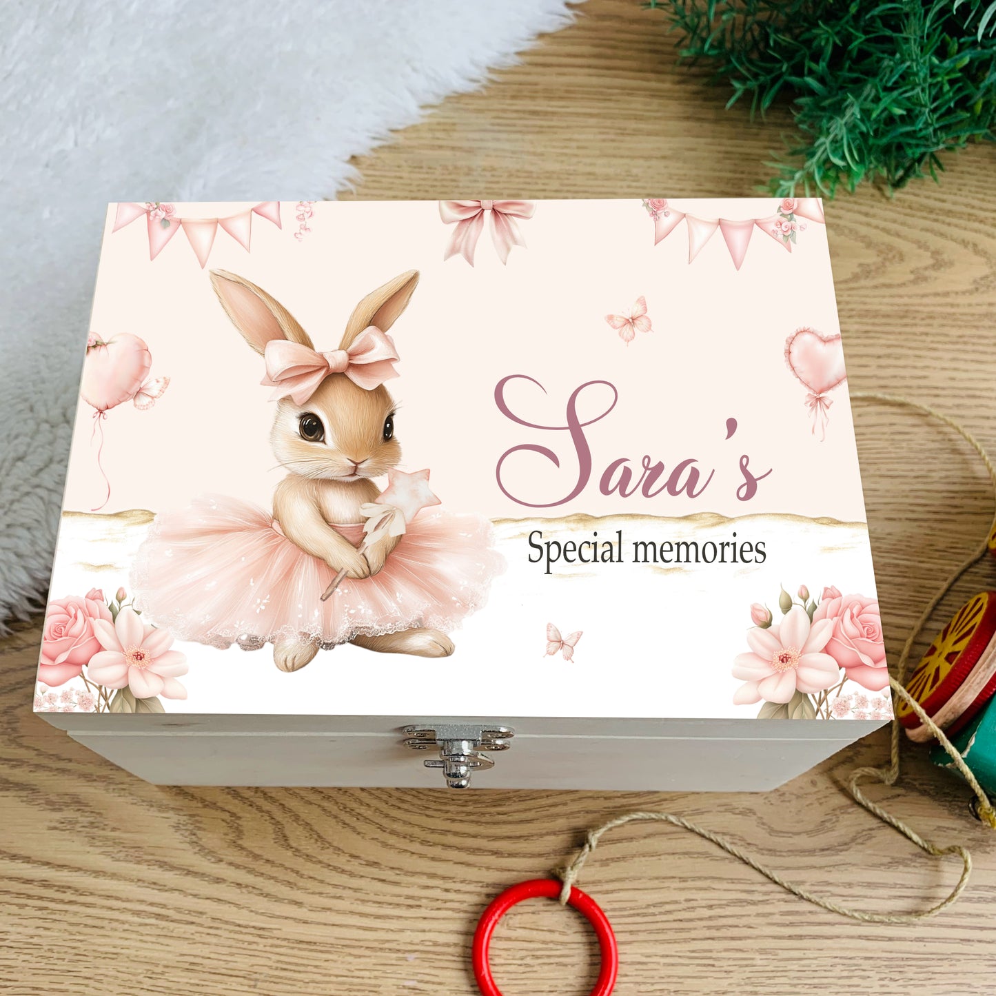Ballerina Dancer Rabbit keepsake box